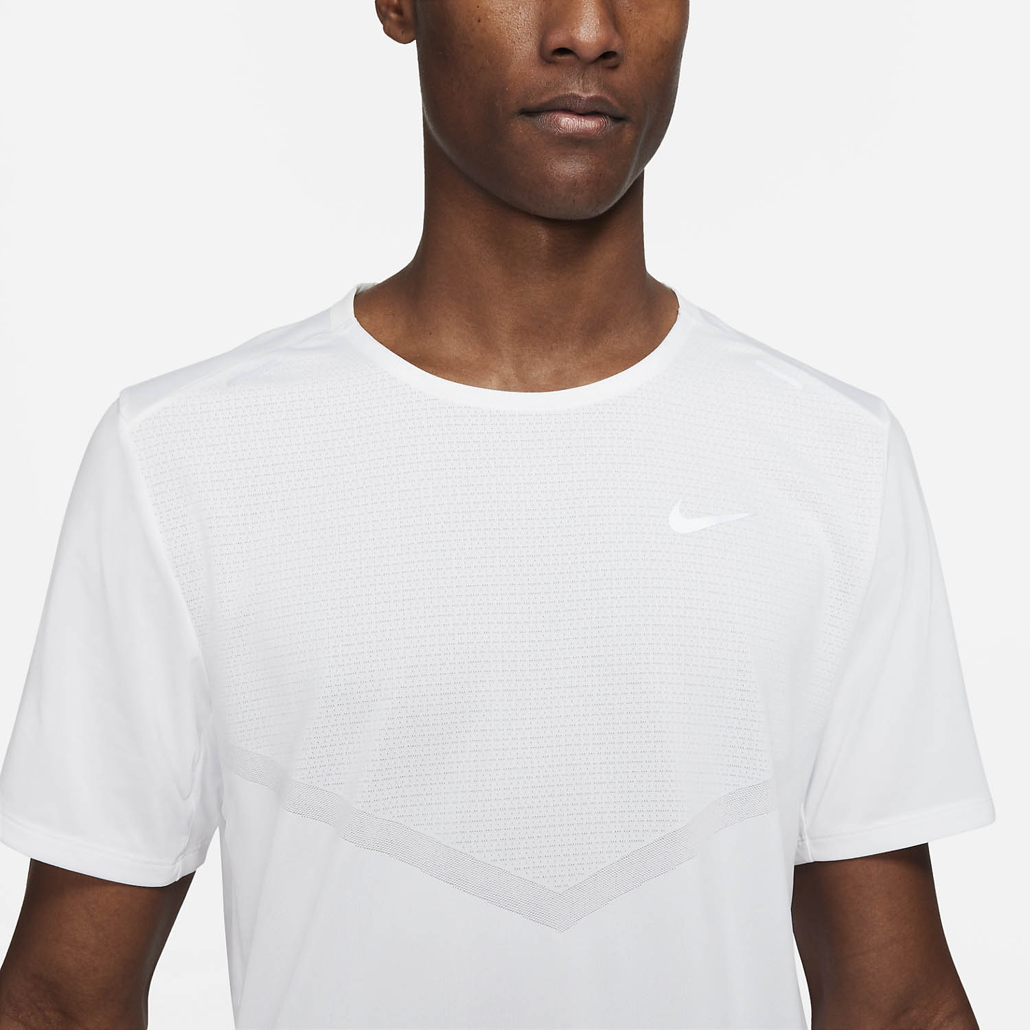 Nike Dri-FIT Rise 365 Maglietta White/Reflective Silver