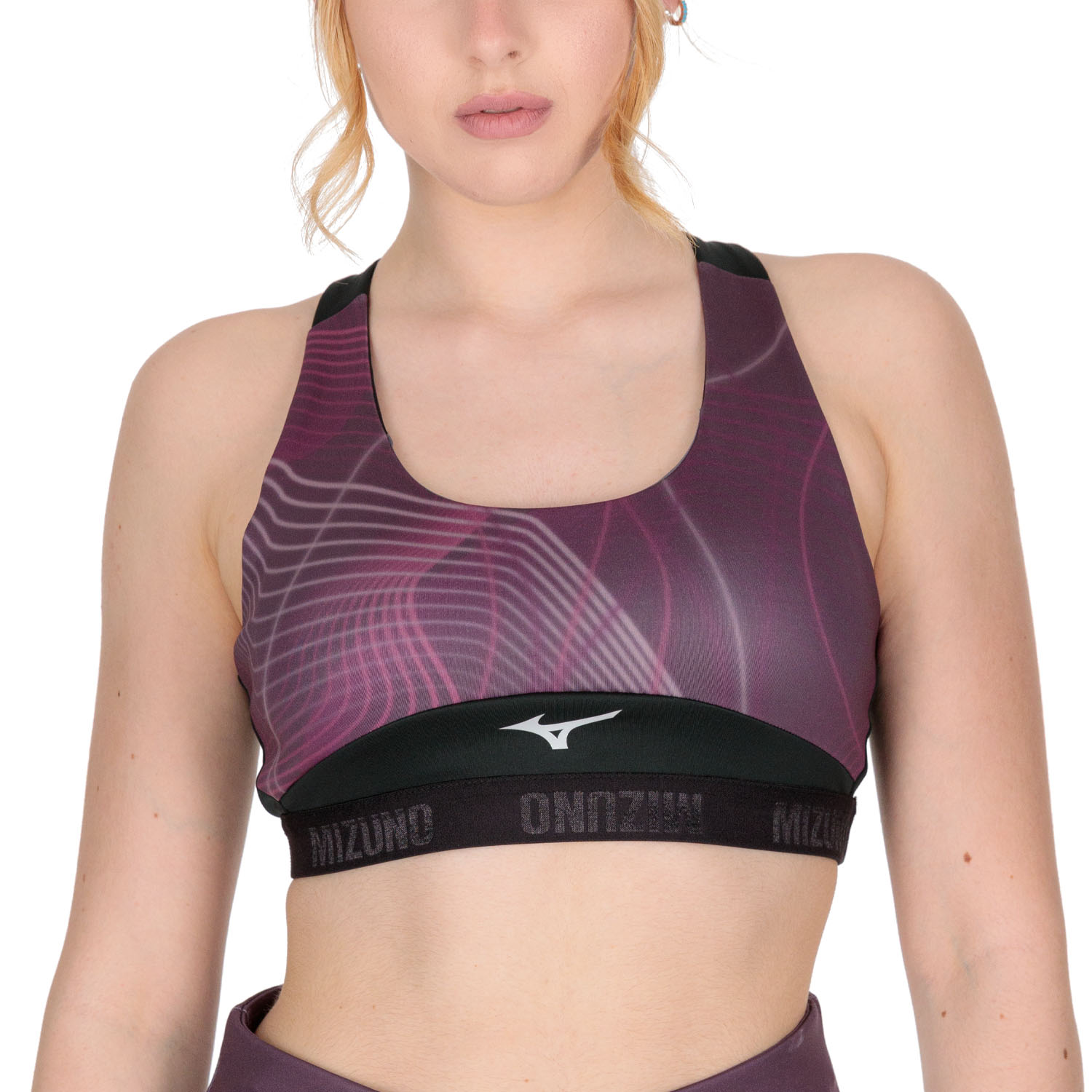 Mizuno Alpha Graphic Reggiseno Sportivo Grape Wine