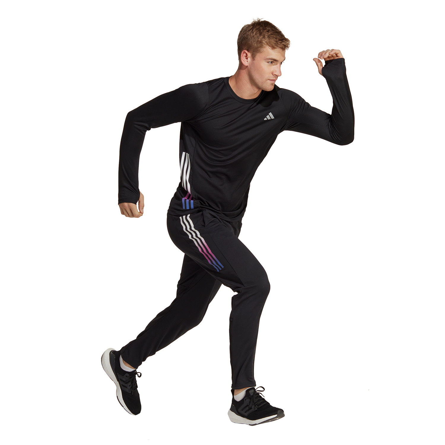 adidas Run Icons 3S Maglia Black