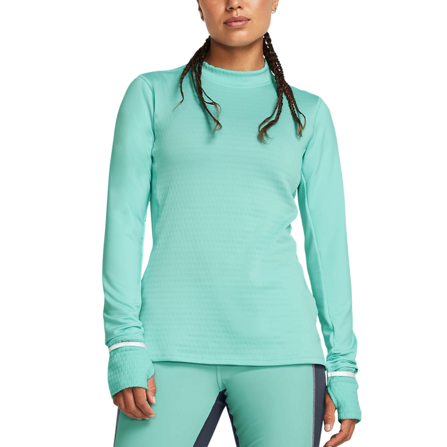 Under Armour Qualifier Cold Maglia Neo Turquoise/Reflective
