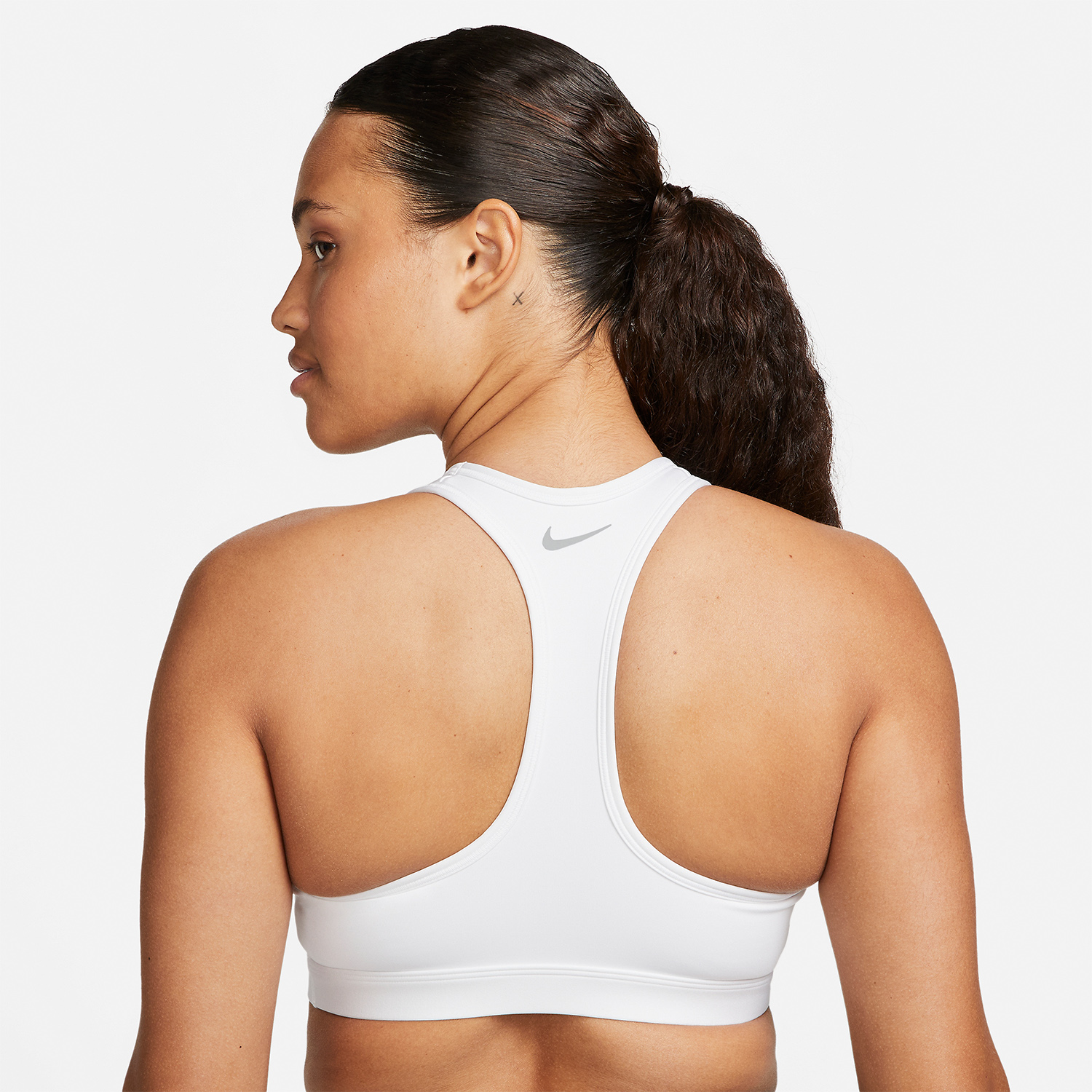 Nike Dri-FIT Swoosh Reggiseno Sportivo White/Black