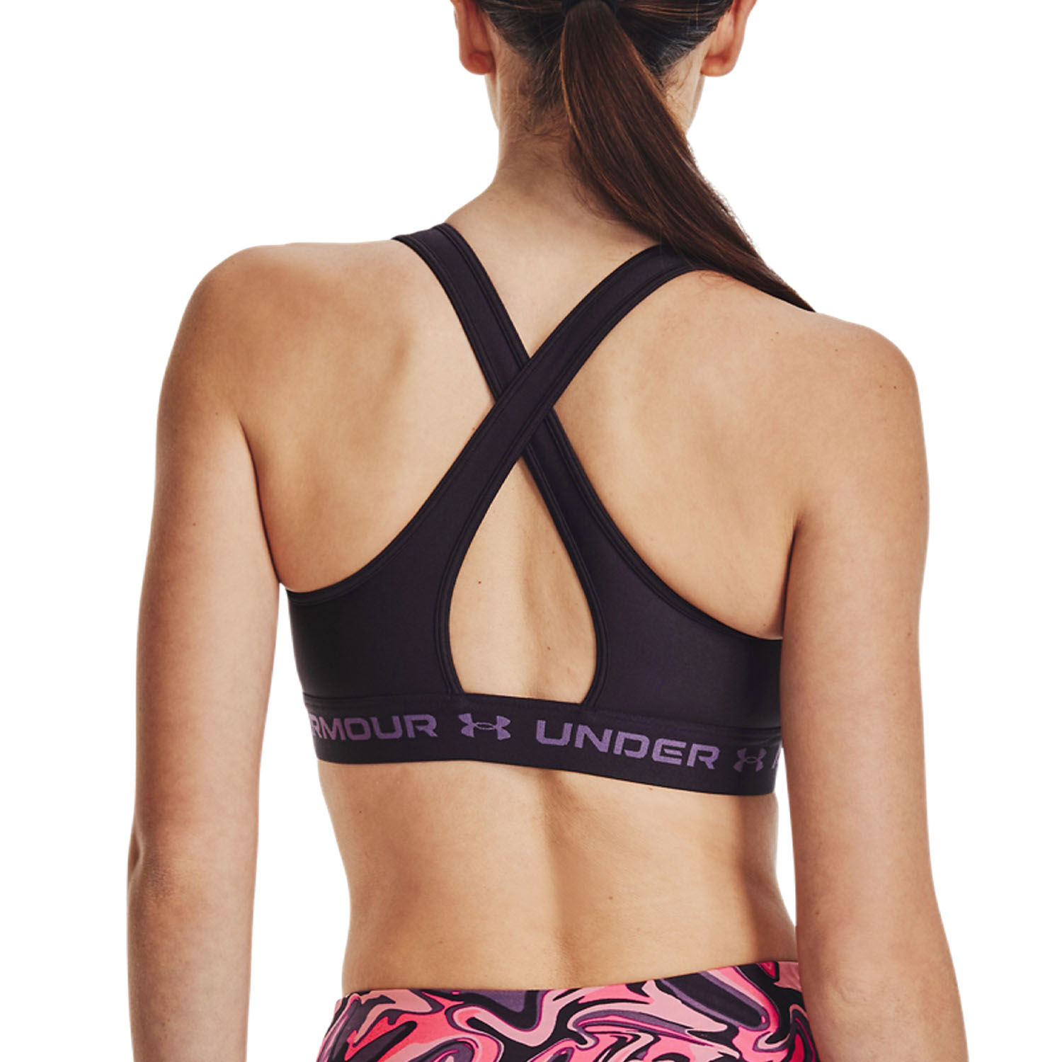 Under Armour Crossback Mid Reggiseno Sportivo Tux Purple