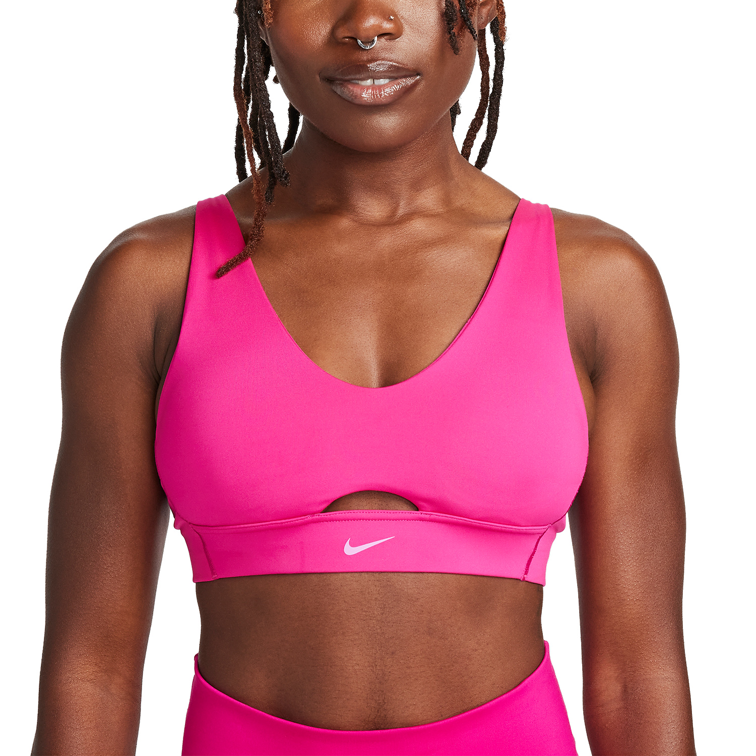 Nike Dri-FIT Indy Reggiseno Sportivo Fireberry/Rush Fuchsia