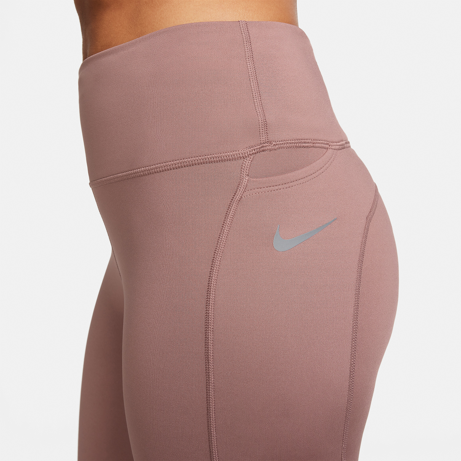 Nike Dri-FIT Fast 3/4 Tights Smokey Mauve/Reflective Silver