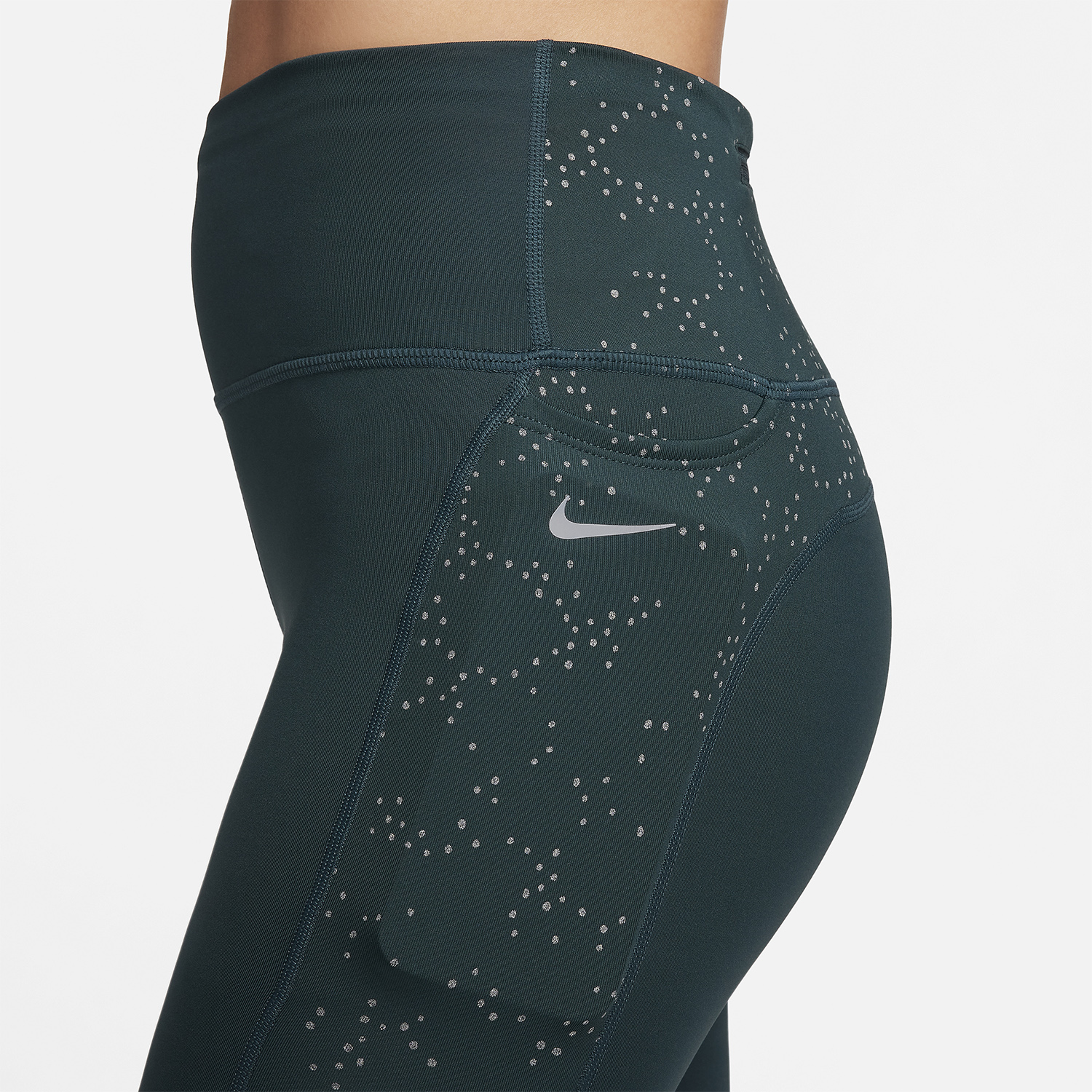Nike Dri-FIT Fast 7/8 Tights Deep Jungle/Reflective Silver