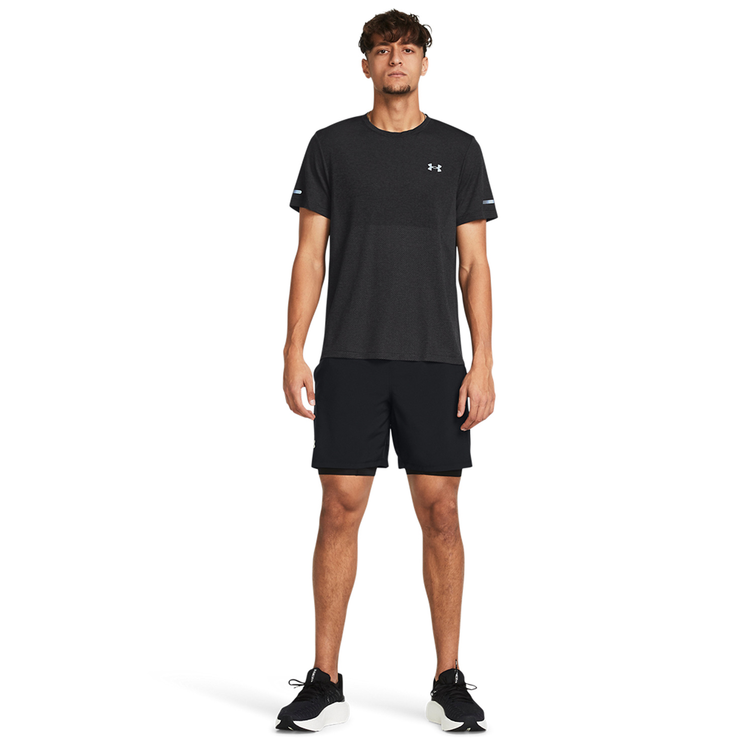 Under Armour Launch 7in 2 in 1 Pantaloncini Black/Reflective