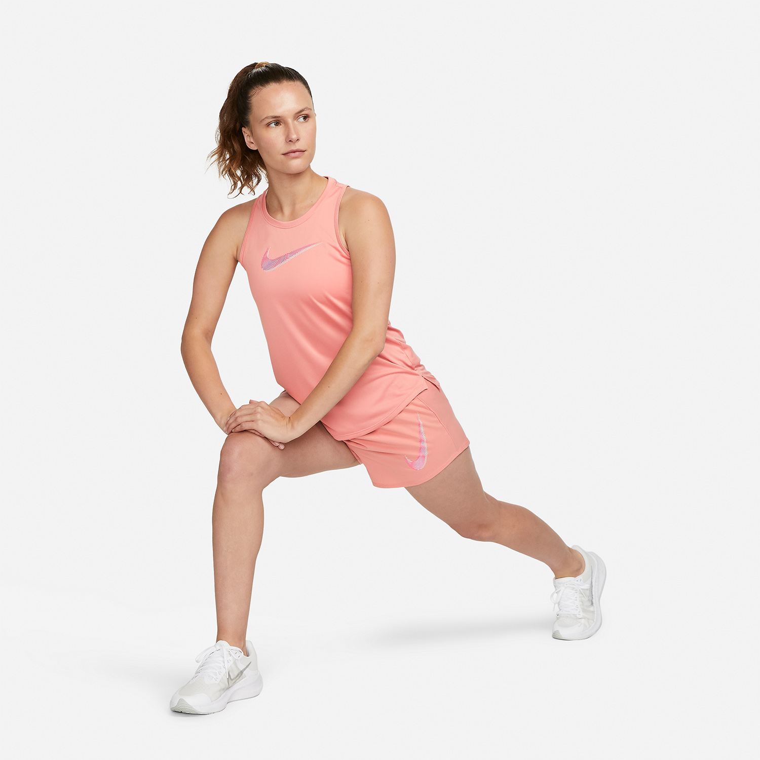 Nike Dri-FIT Swoosh Canotta Red Stardust/Fierce Pink