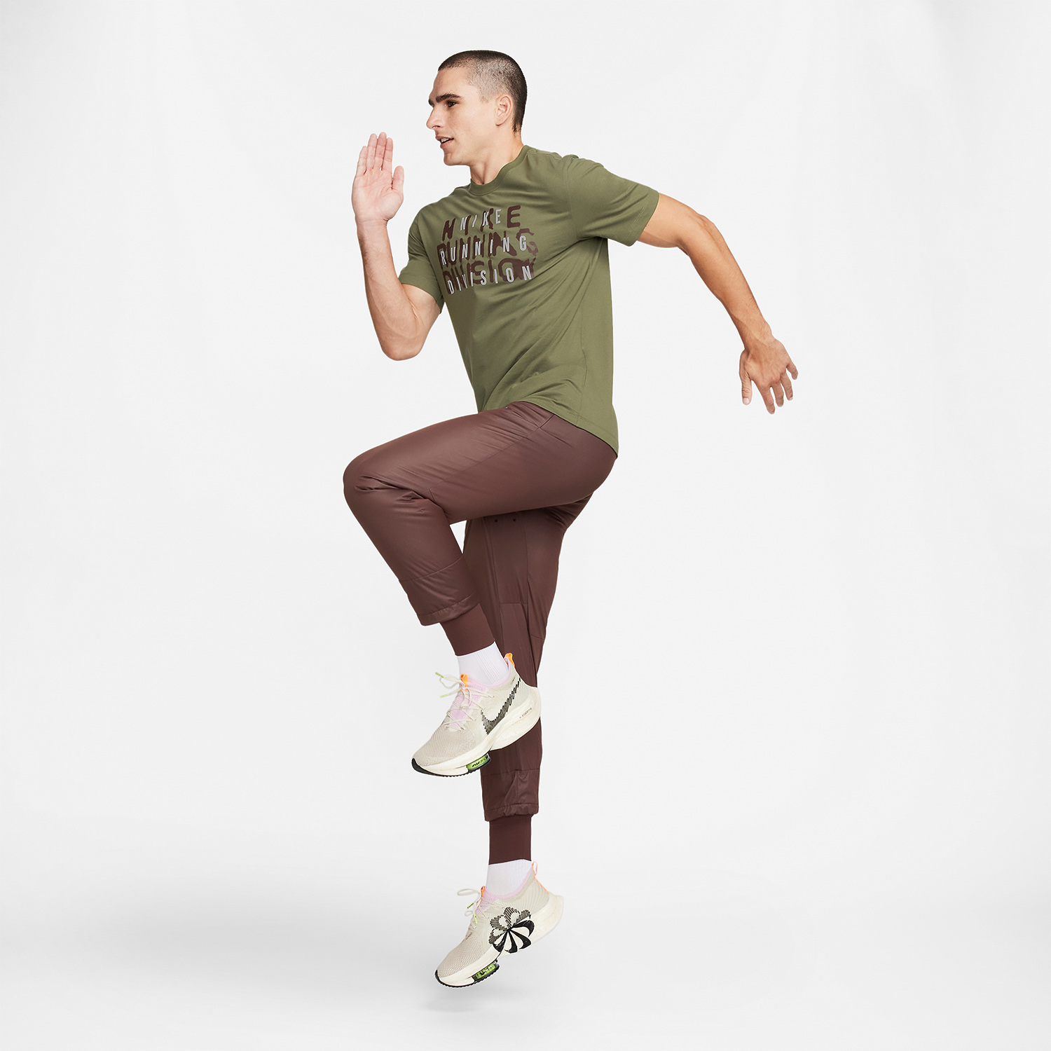 Nike Run Division Maglietta Medium Olive