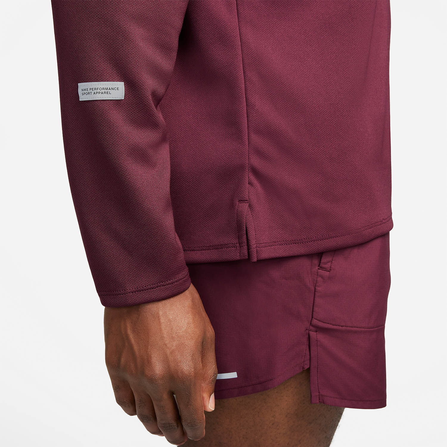 Nike Miler Flash Maglia Night Maroon/Reflective Silver