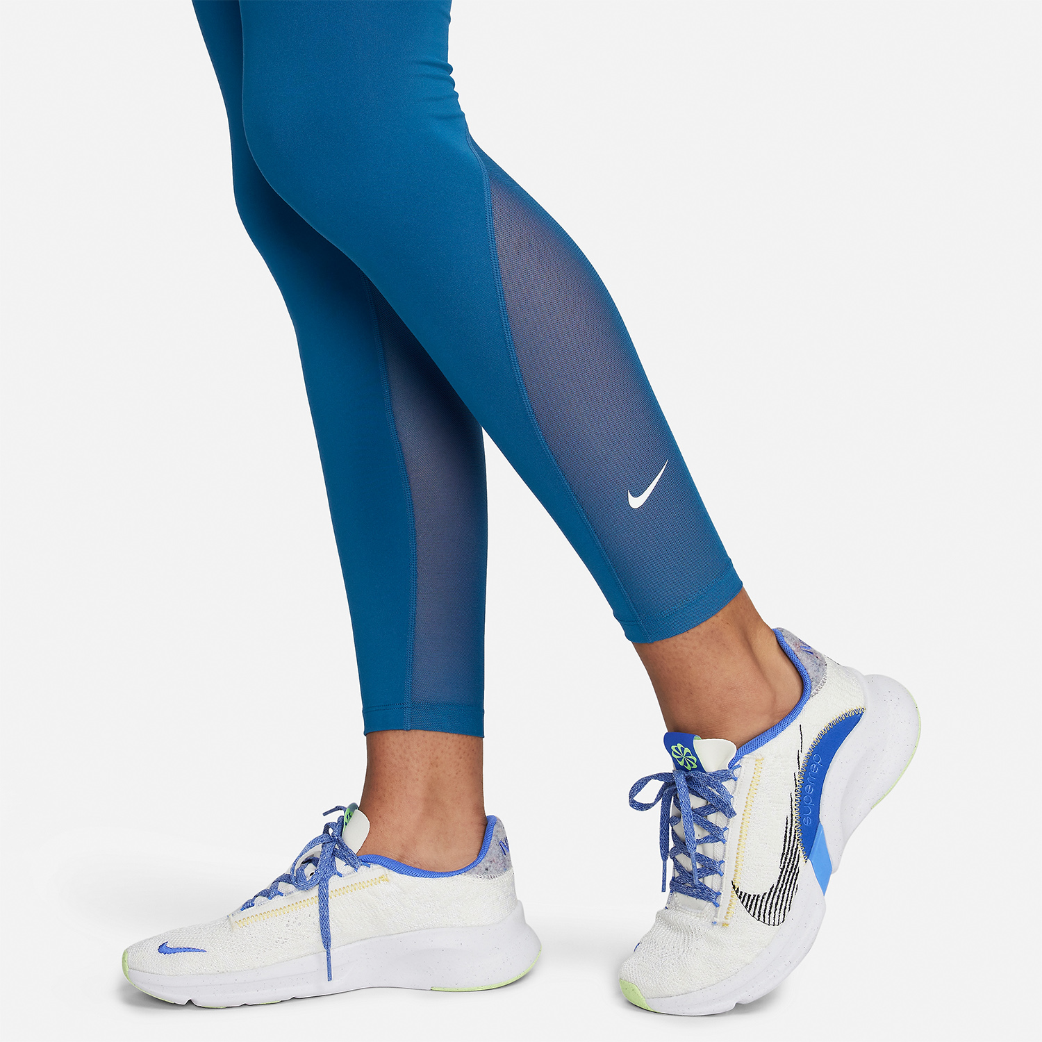 Nike One Mid Rise 7/8 Tights Court Blue/White