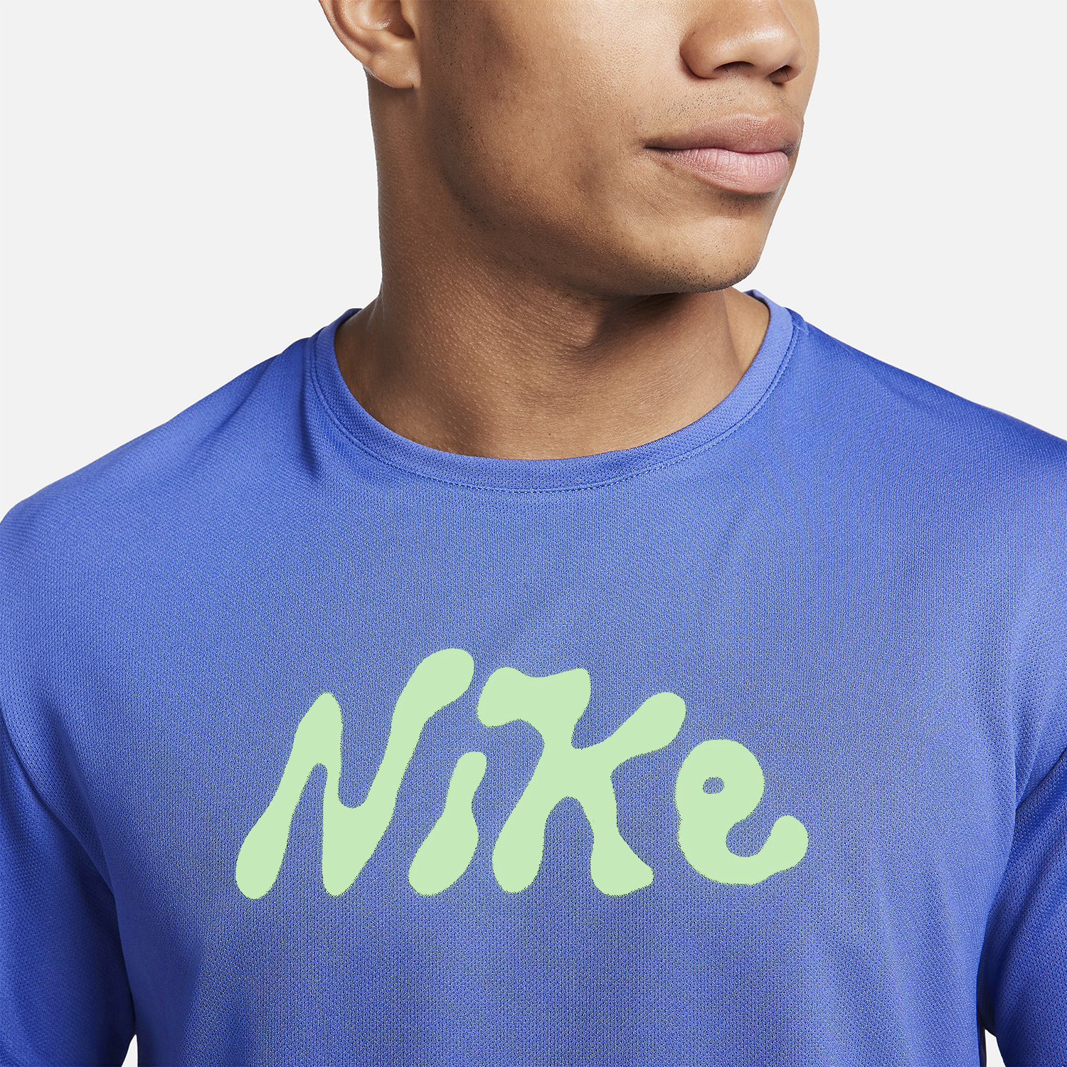 Nike Dri-FIT UV Miler Studio 72 Maglietta Diffused Blue/Lime Blast