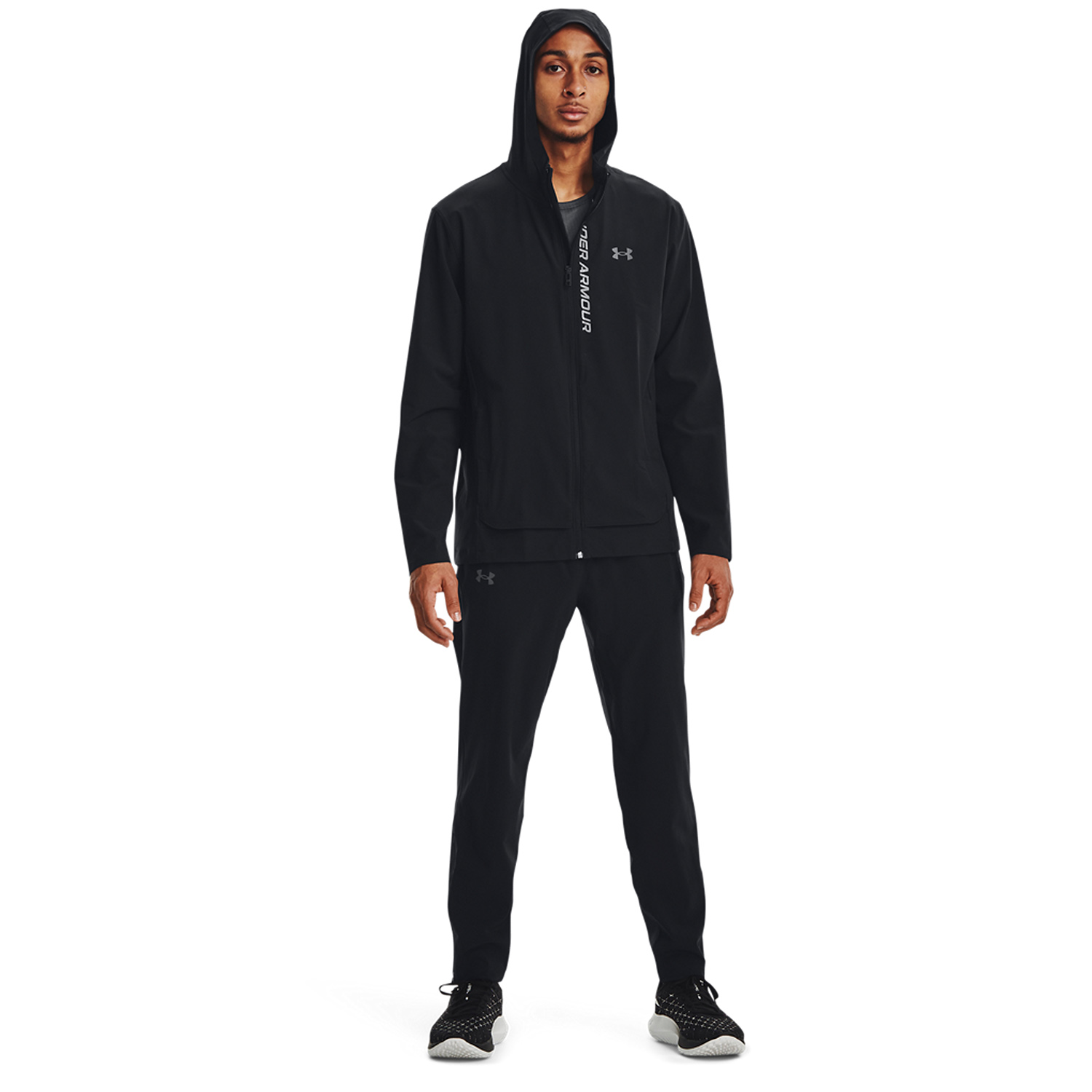 Under Armour Outrun The Storm Giacca Black/Jet Gray/Reflective