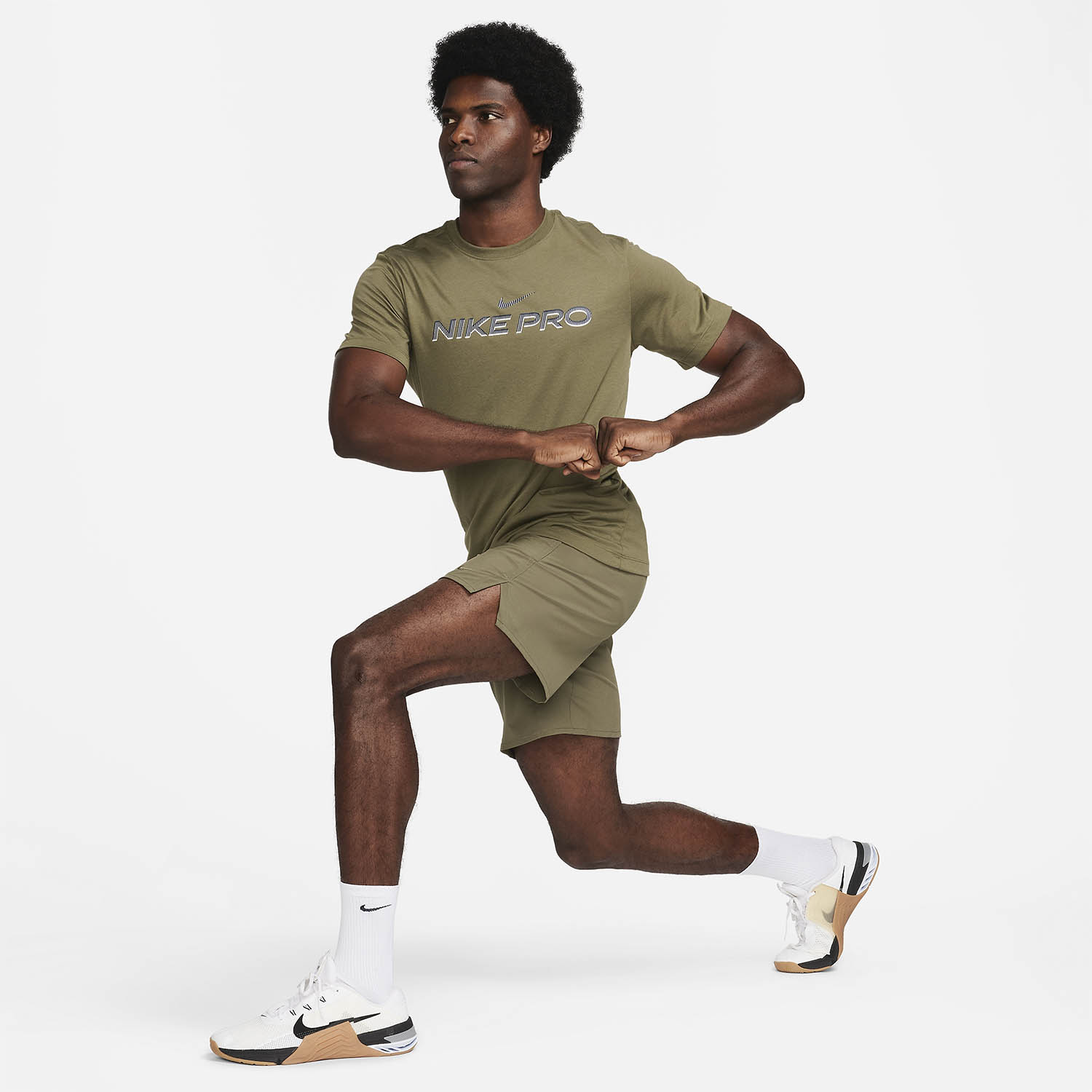 Nike Pro Fitness Maglietta Medium Olive
