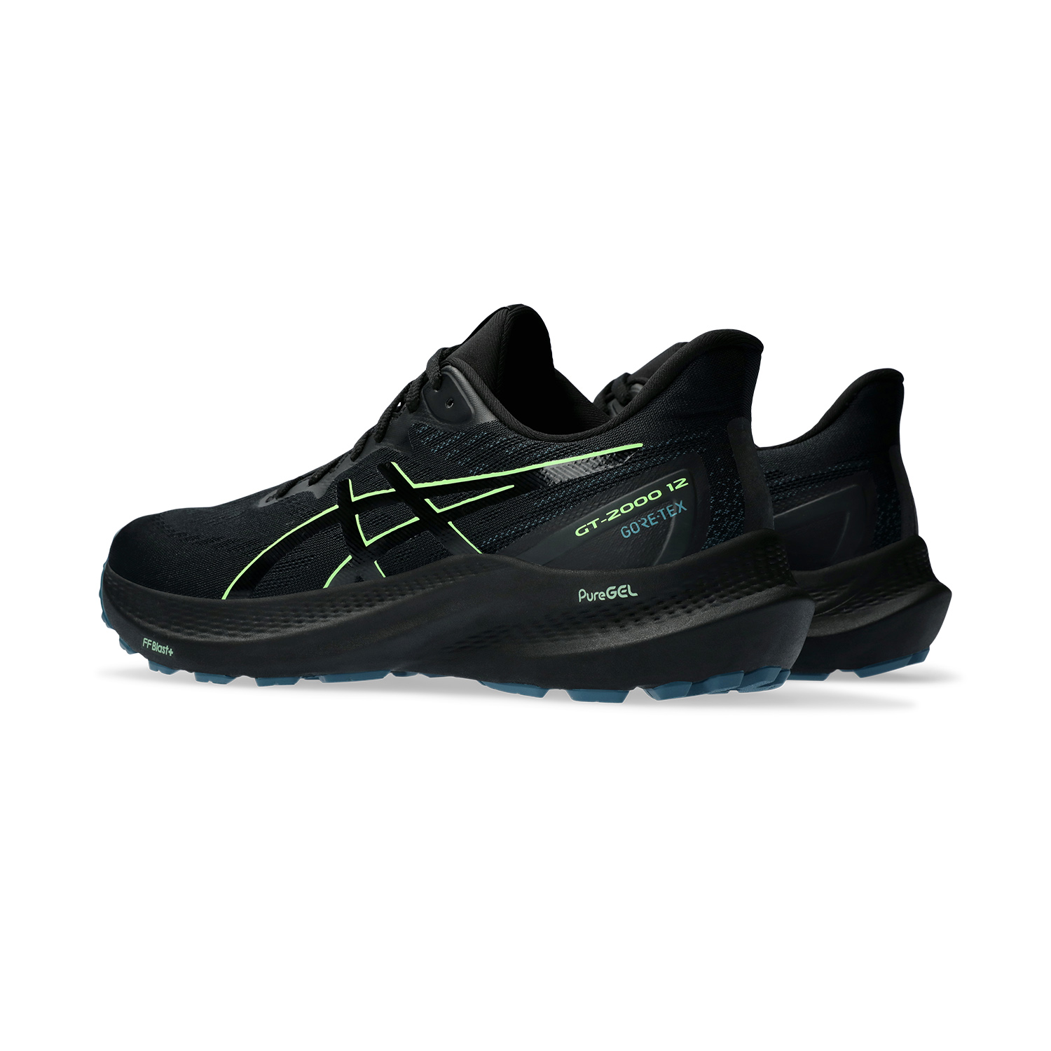 Asics GT 2000 12 GTX Black/Illuminate Green