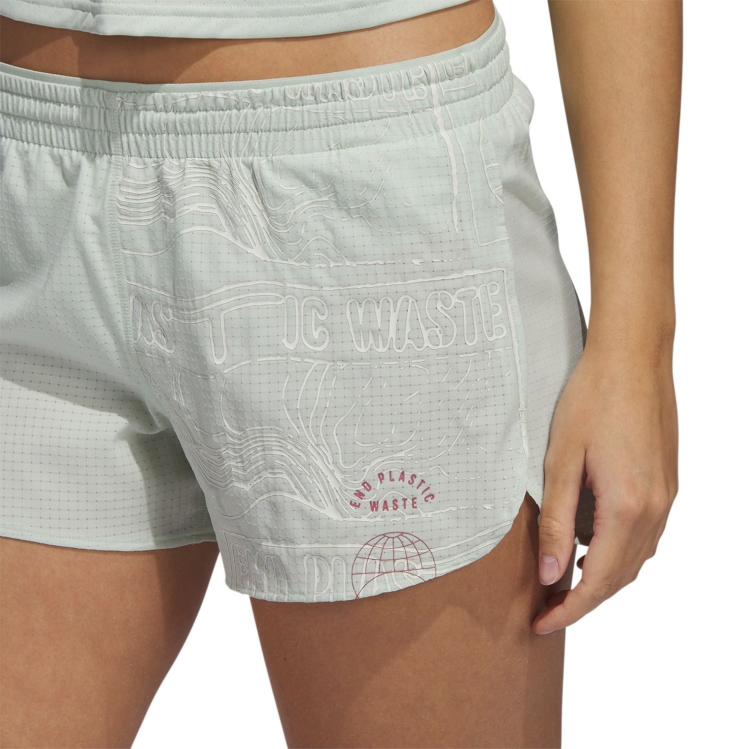 adidas Run For The Ocean 3in Pantaloncini Linen Green