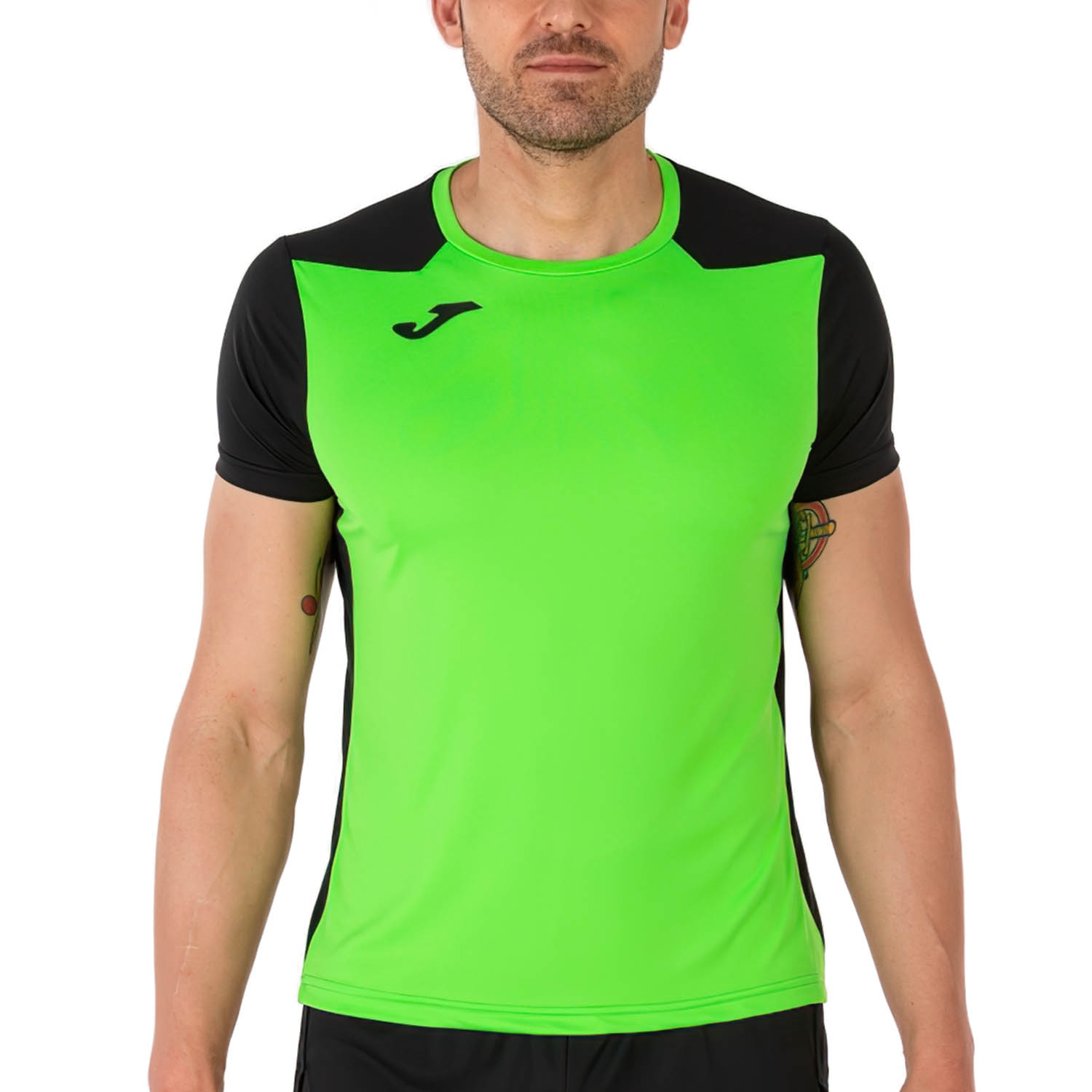 Joma Record II Maglietta Fluor Green/Black