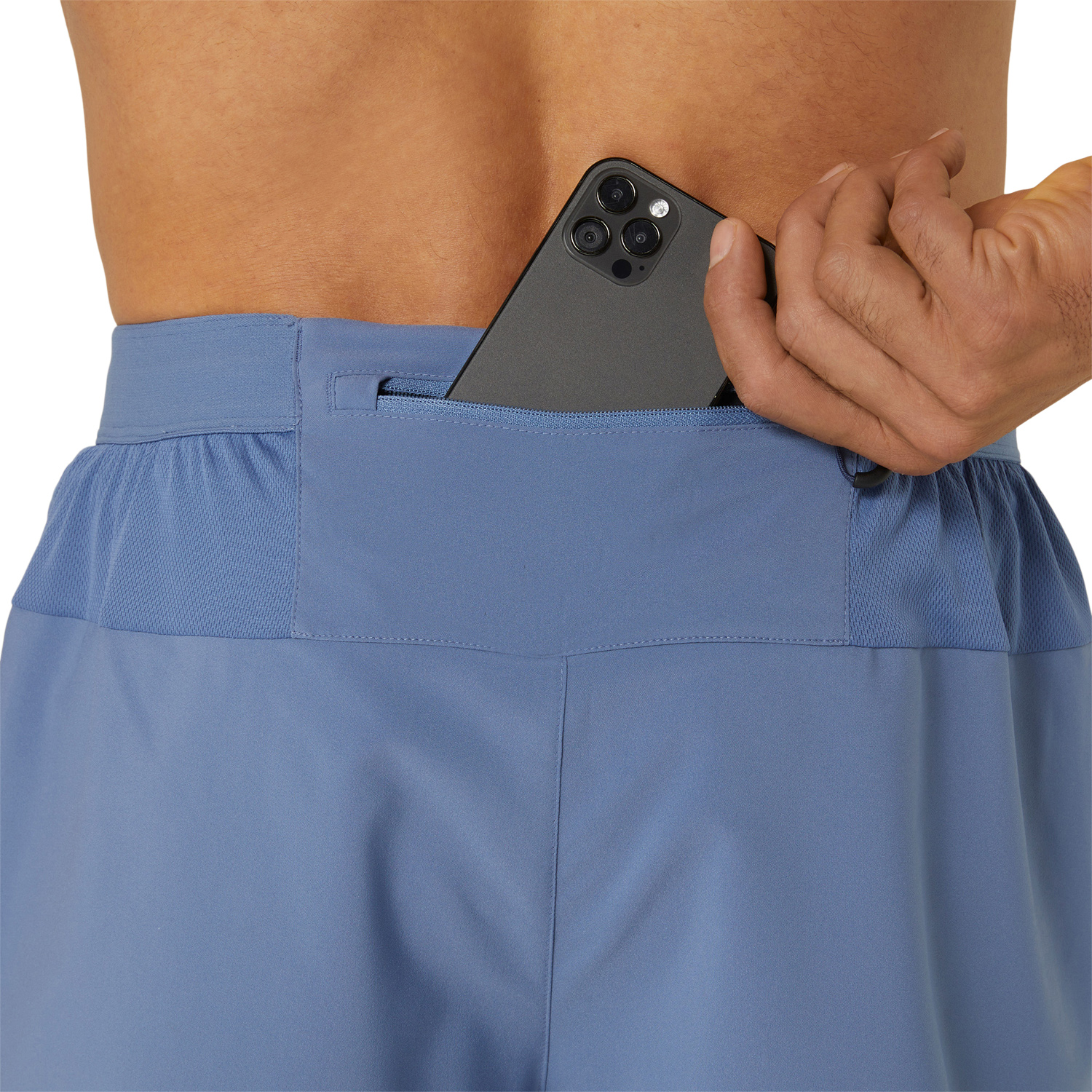 Asics Road 2 in 1 5in Pantaloncini Denim Blue