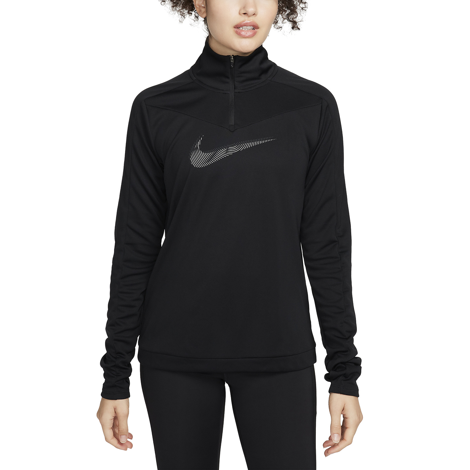 Nike Dri-FIT Swoosh Pacer Maglia Black/Cool Grey