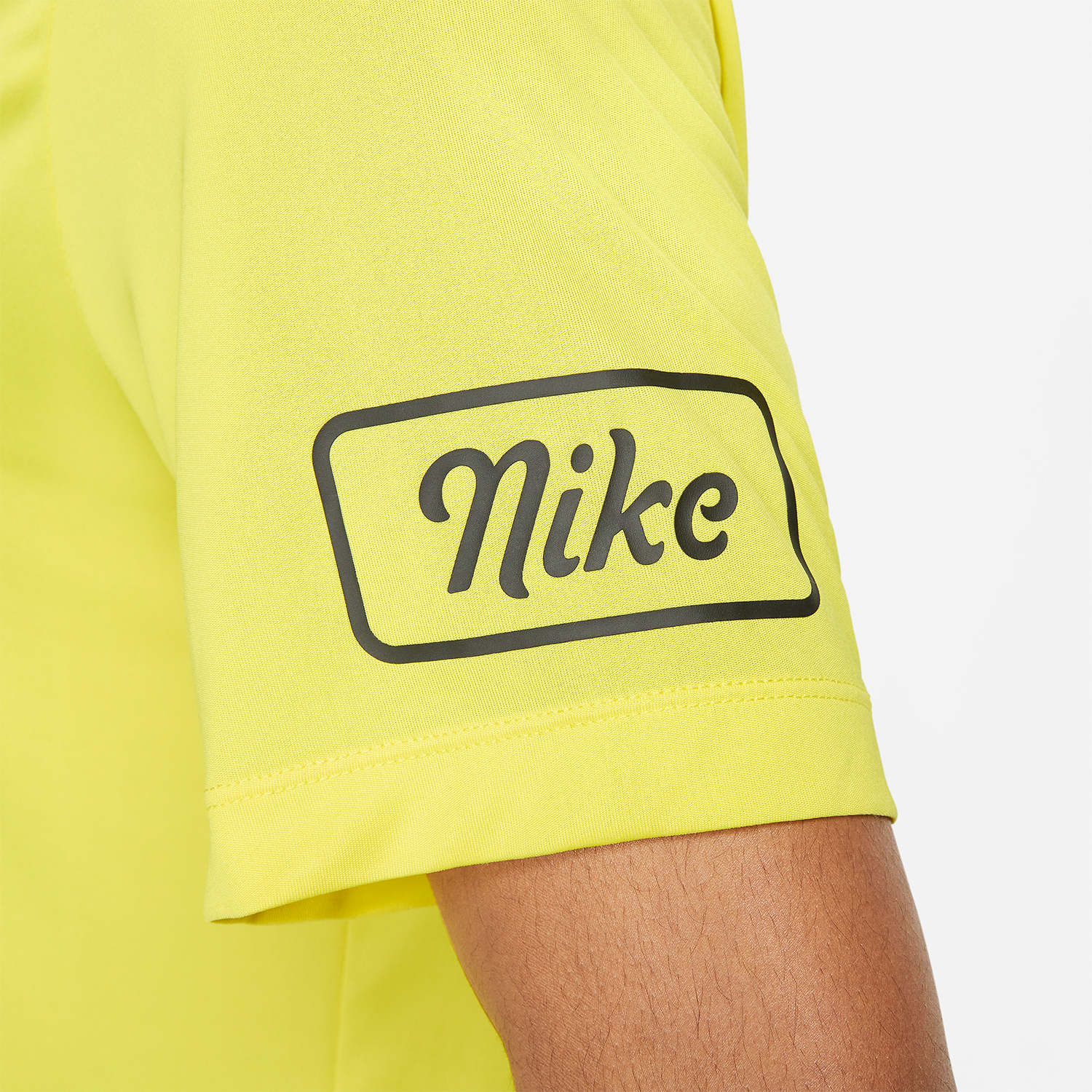 Nike Dri-FIT Body Shop Logo Maglietta Yellow Strike