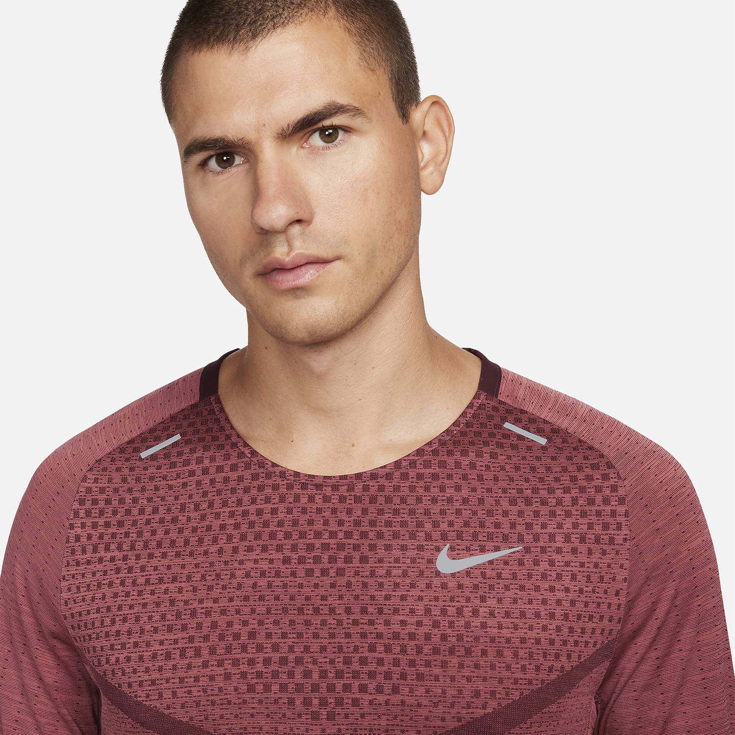 Nike TechKnit Ultra Logo Maglia Night Maroon/Cedar/Reflective Silver