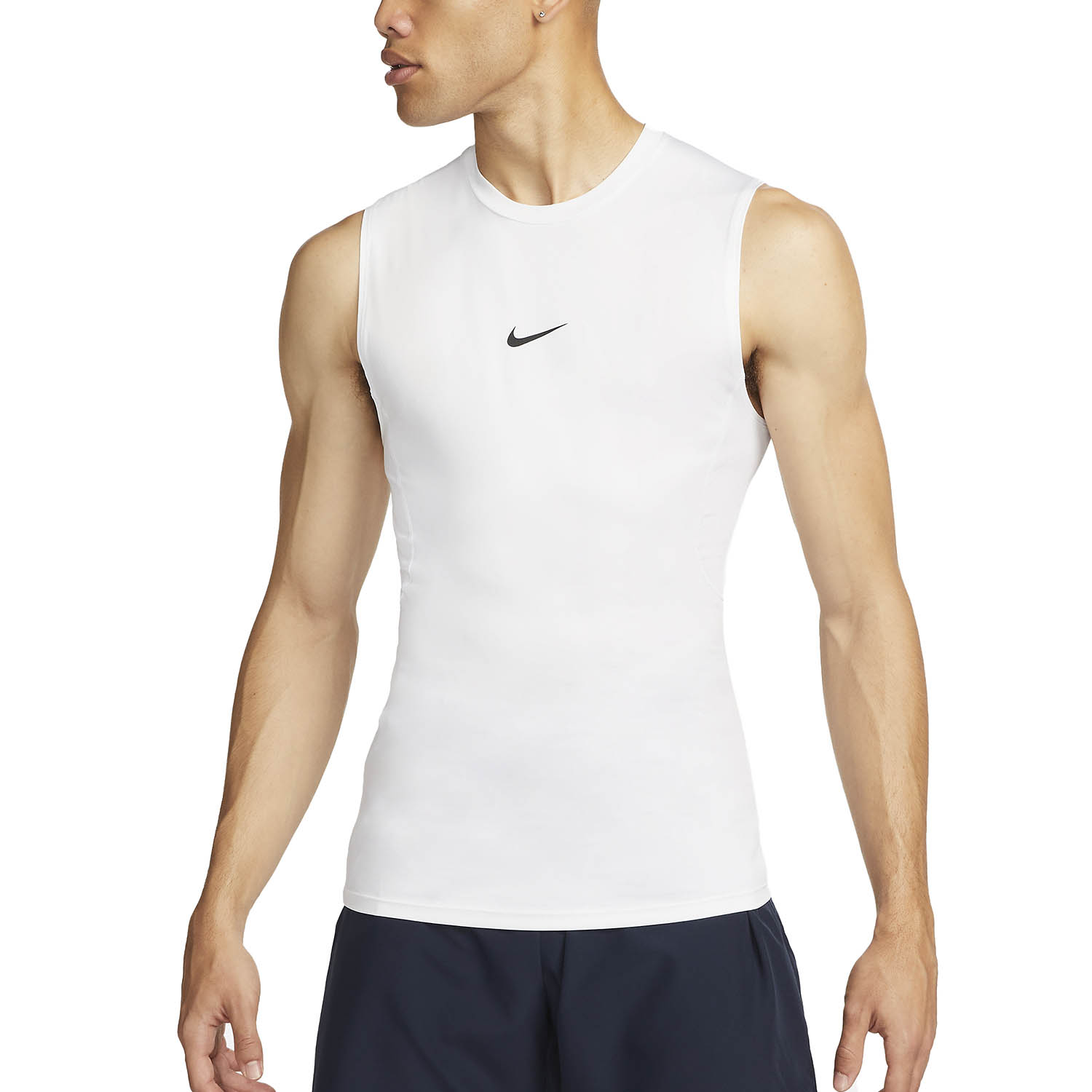 Nike Pro Dri-FIT Logo Canotta White/Black