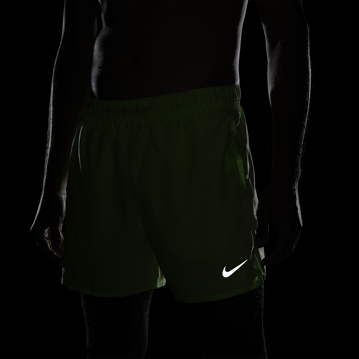 Nike Challenger 5in Pantaloncini Lime Blast/Reflective Silver