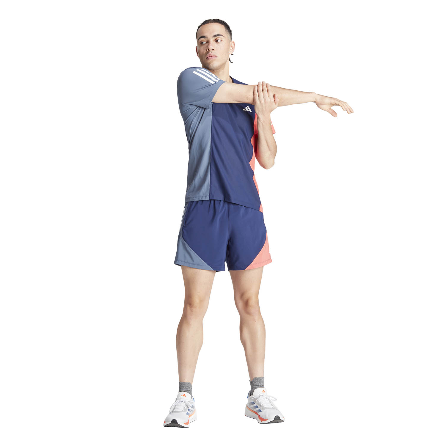 adidas Own The Run Print Maglietta Dark Blue/Preloved Ink/Preloved Scarlet