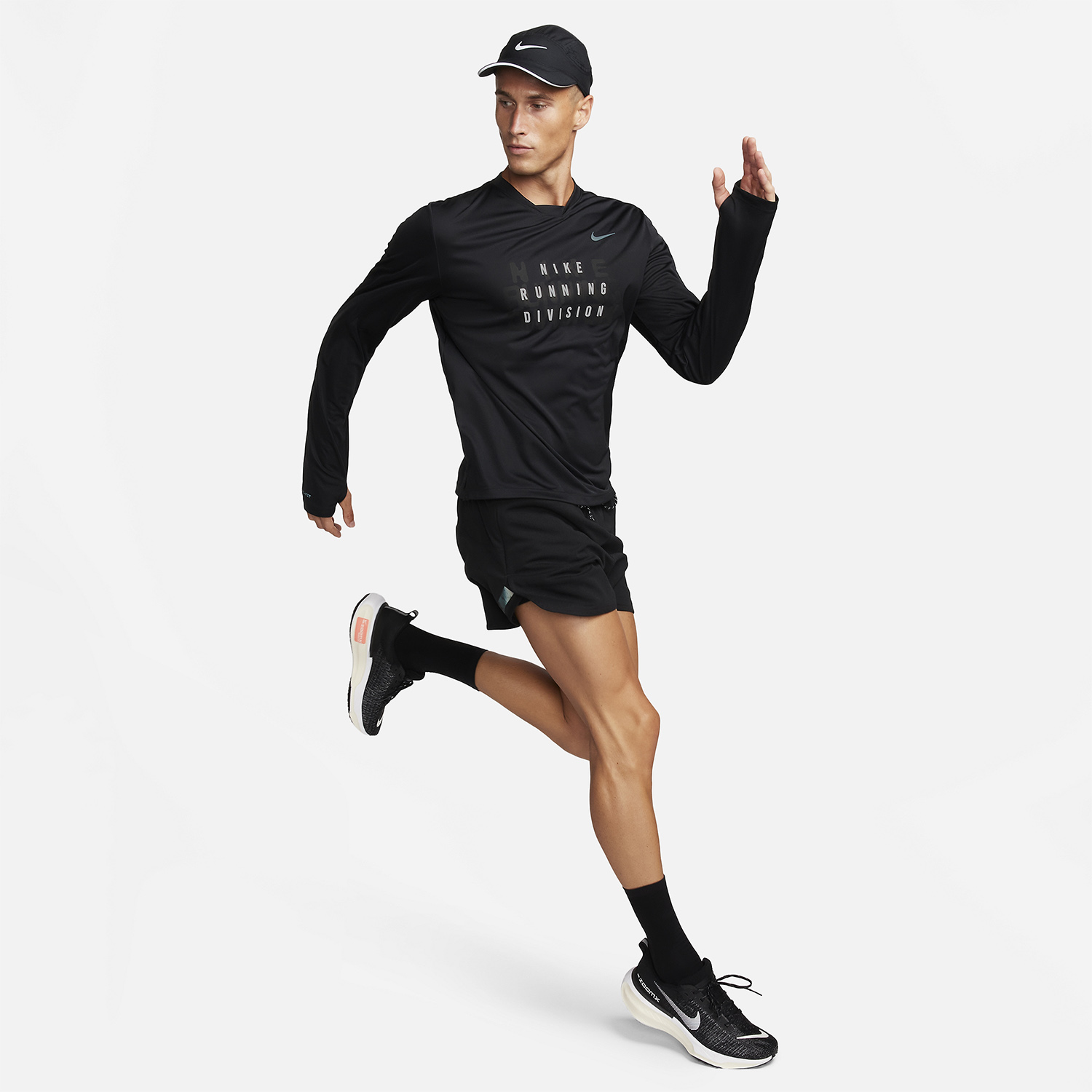 Nike Dri-FIT Run Division Rise 365 Maglia Black/Black Reflective