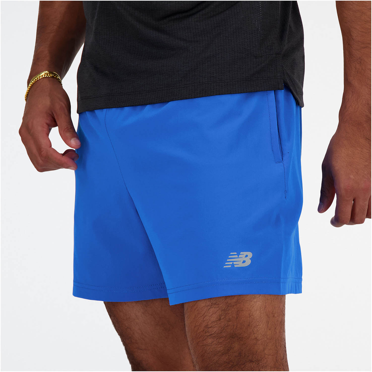 New Balance Performance 5in Pantaloncini Blue Oasis