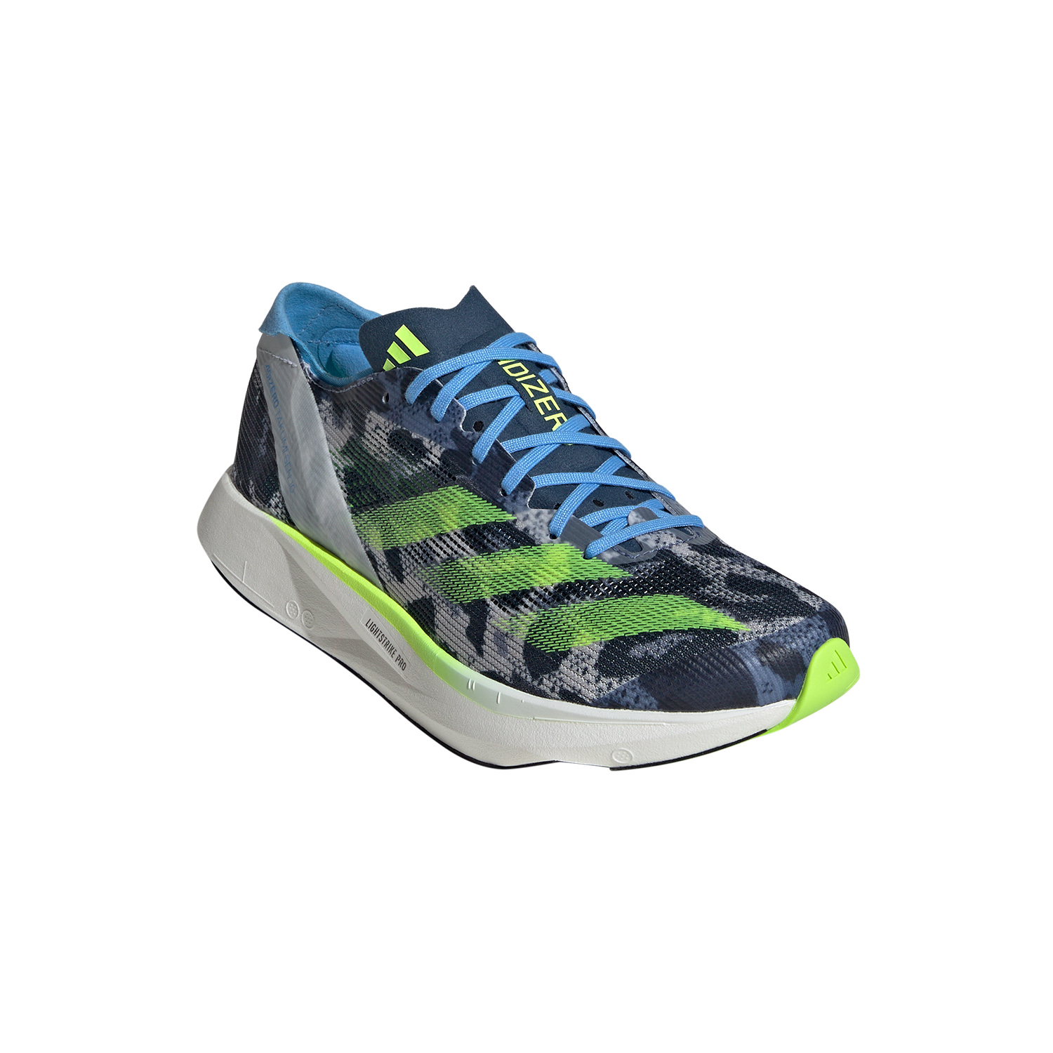 adidas Adizero Takumi Sen 10 Crystal White/Lucid Lemon/Blue Burst