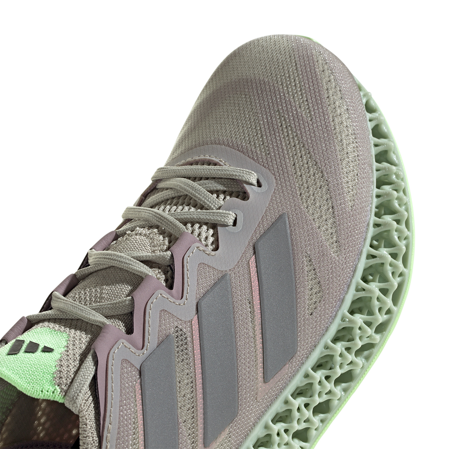 adidas 4DFWD 3 Putty Grey/Metallic Silver/Green Spark