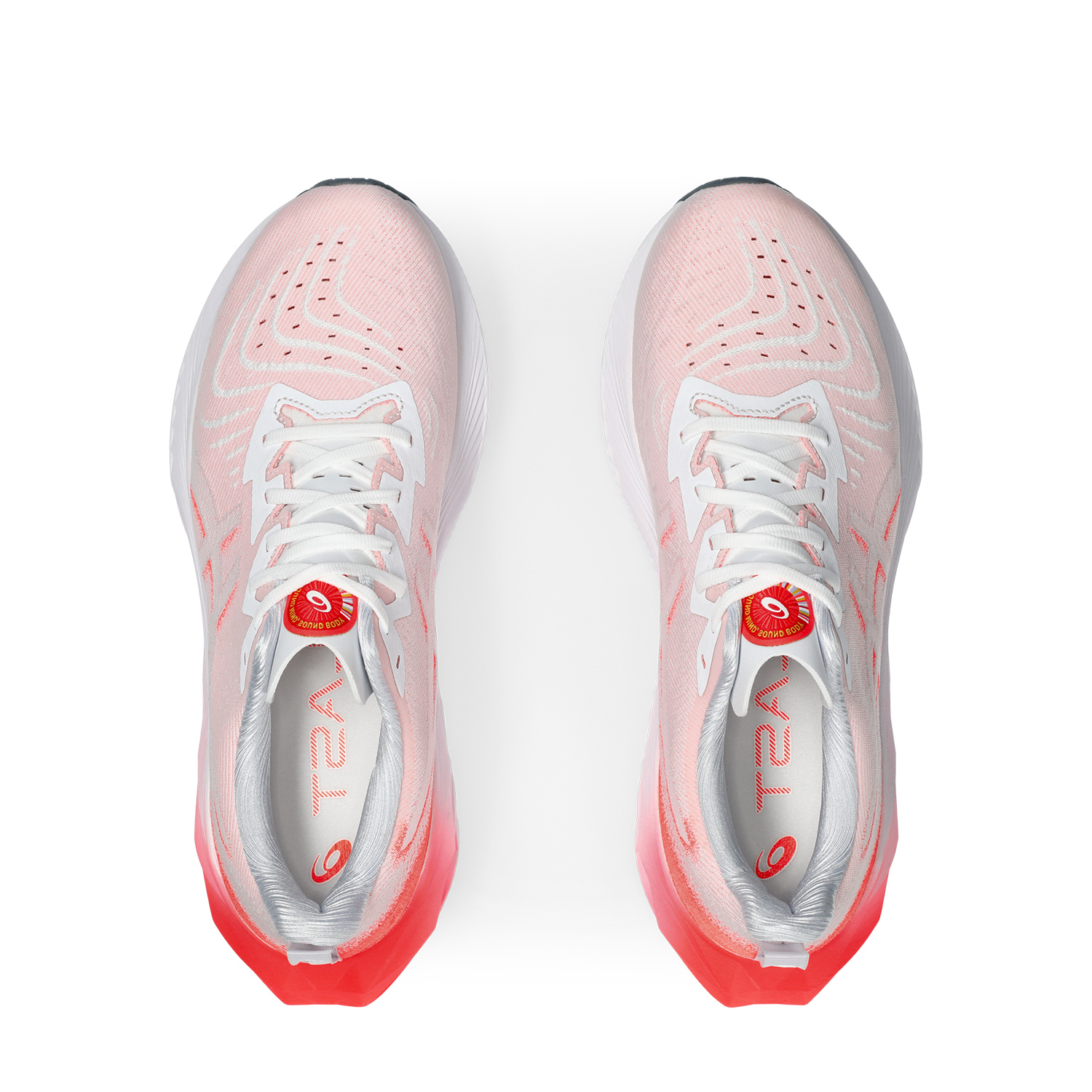 Asics Novablast 4 White/Sunrise Red