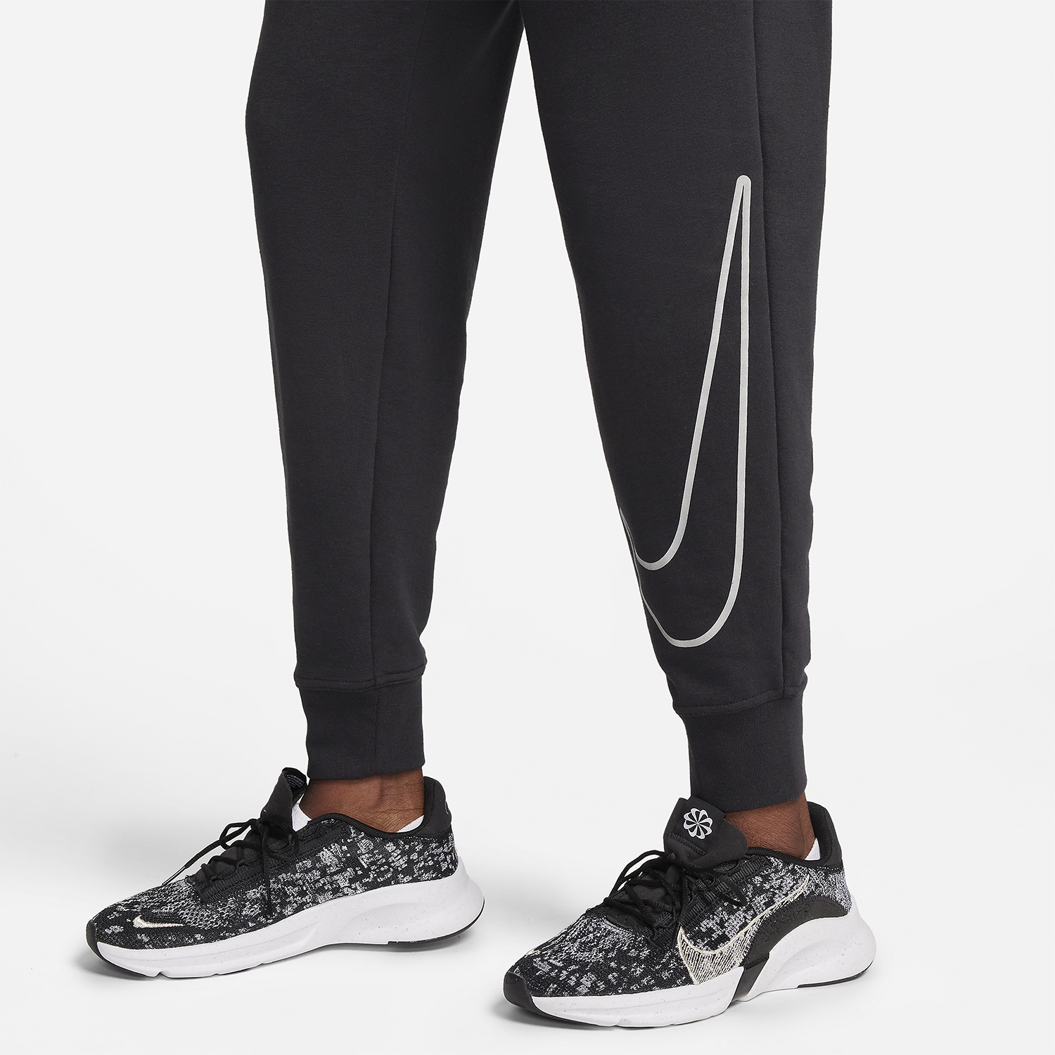 Nike Dri-FIT One Pantaloni Black/Metallic Silver