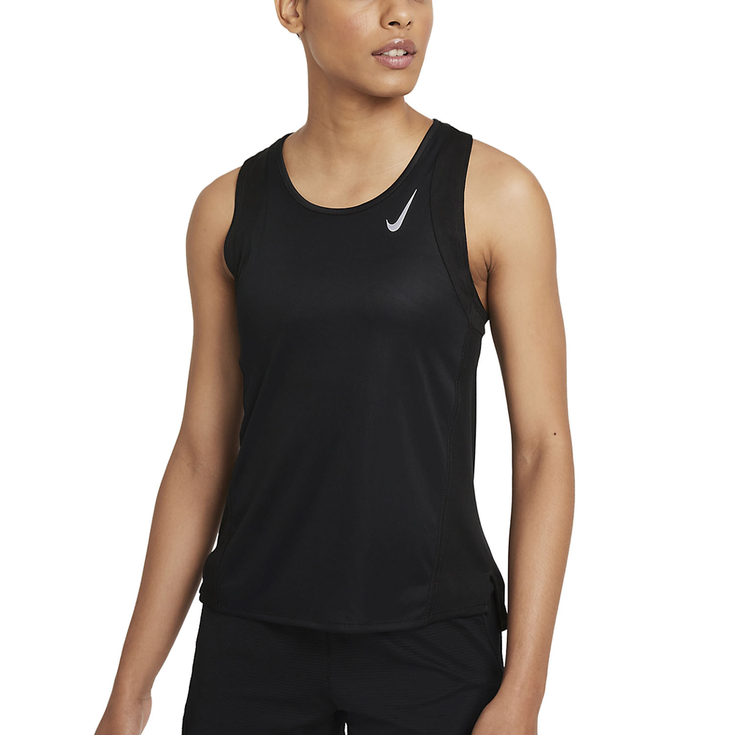 Nike Dri-FIT Race Canotta Black/Reflective Silver