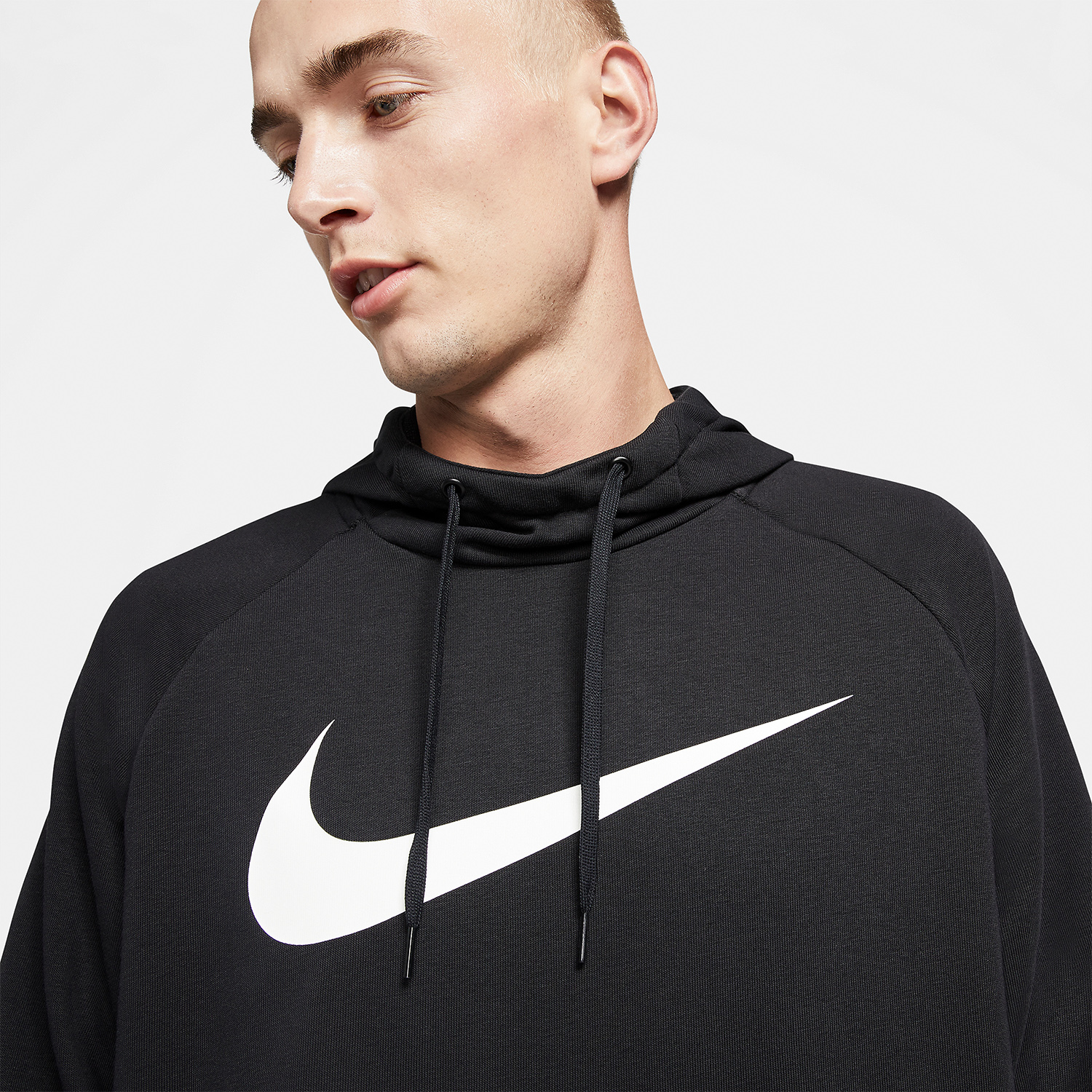 Nike Dri-FIT Swoosh Felpa Black/White