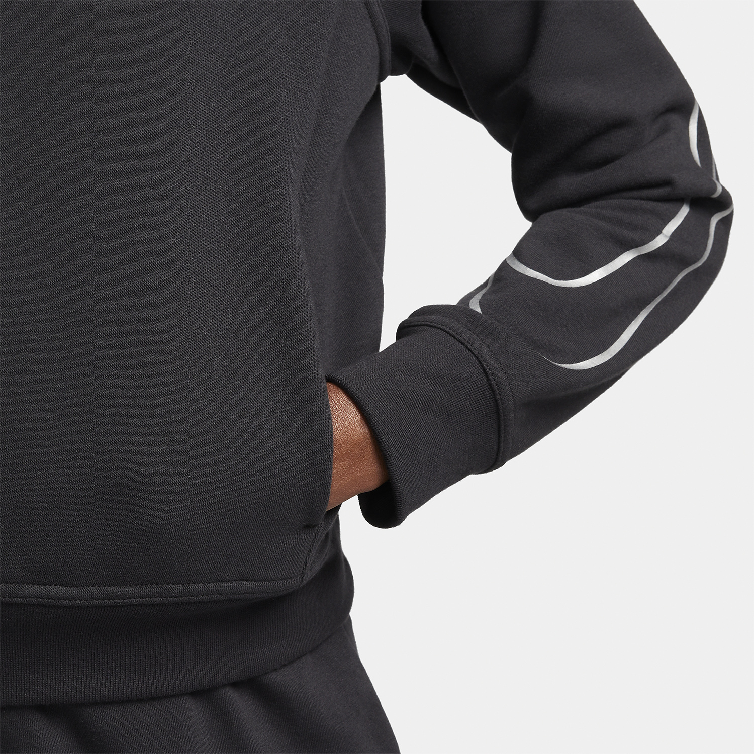 Nike Pro Dri-FIT One Felpa Black/Metallic Silver