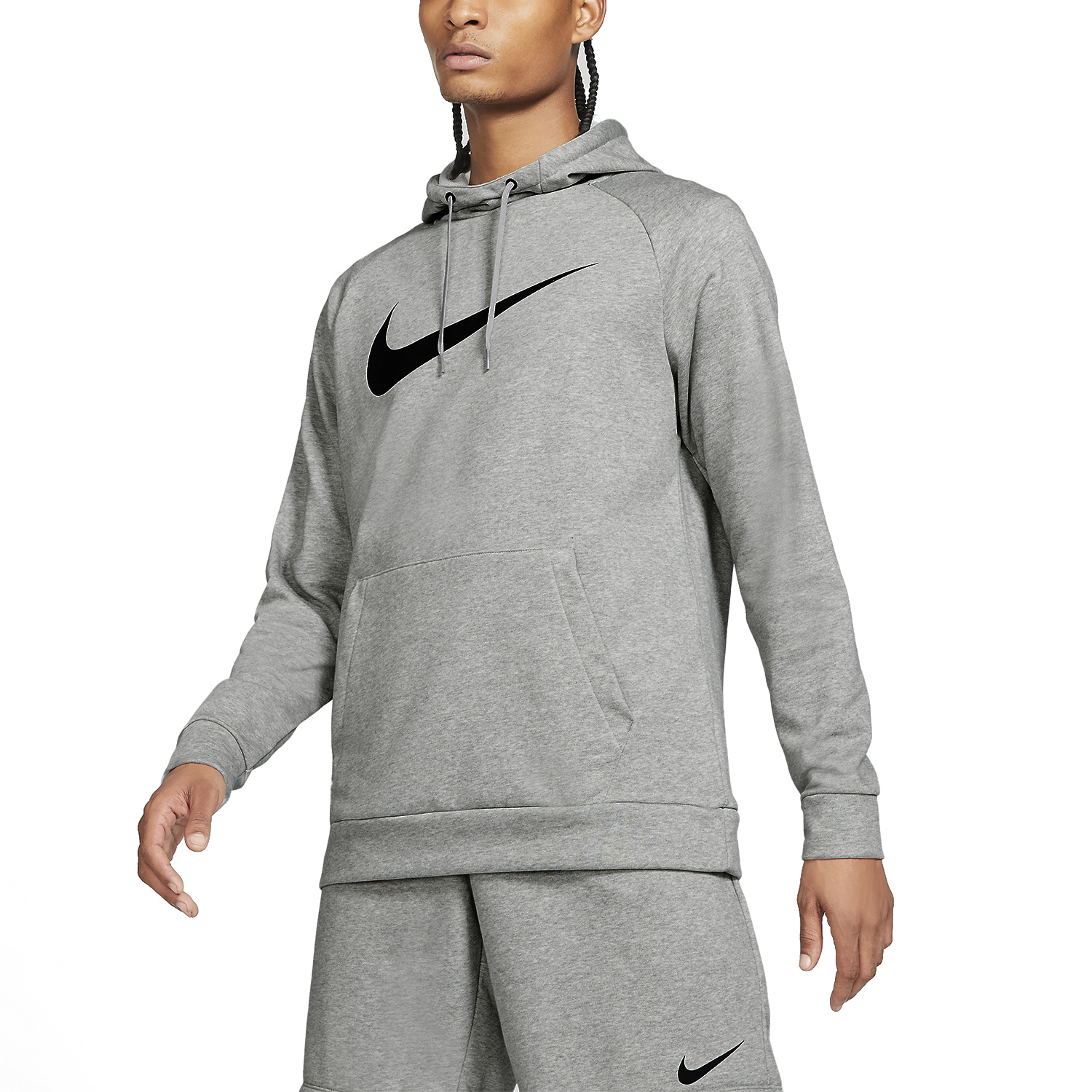 Nike Dri-FIT Swoosh Felpa Dark Grey Heather/Black