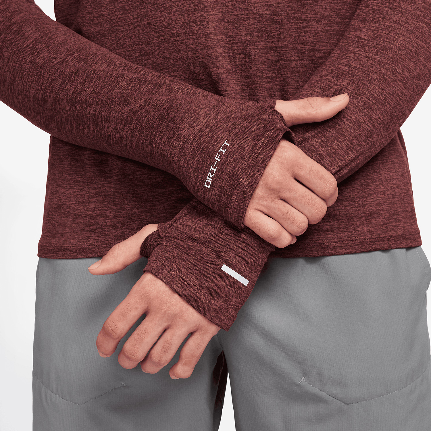 Nike Dri-FIT Element Maglia Night Maroon/Cedar/Heather/Reflective Silver