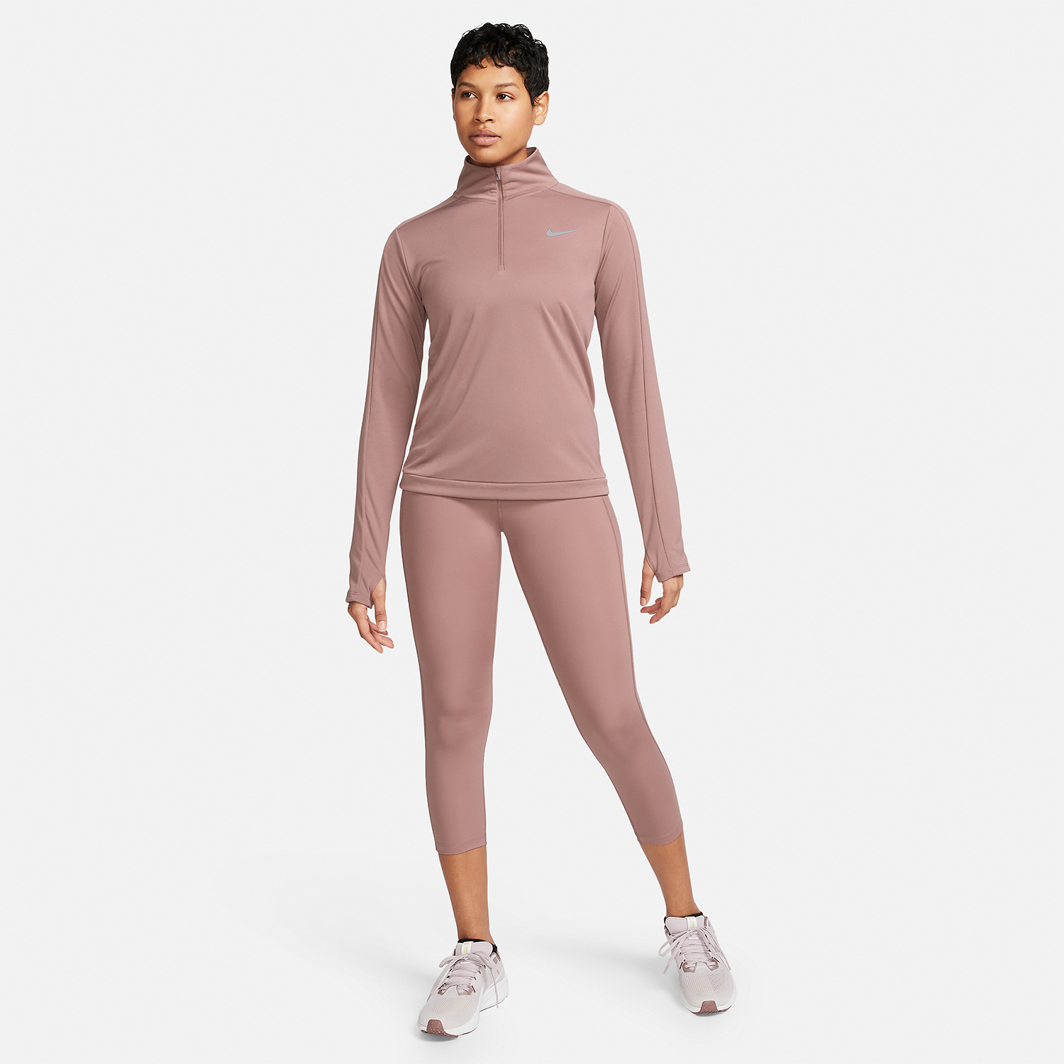 Nike Dri-FIT Fast 3/4 Tights Smokey Mauve/Reflective Silver