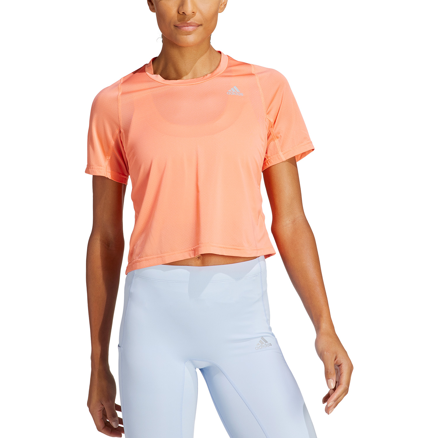 adidas Fast Crop Top Coral Fusion