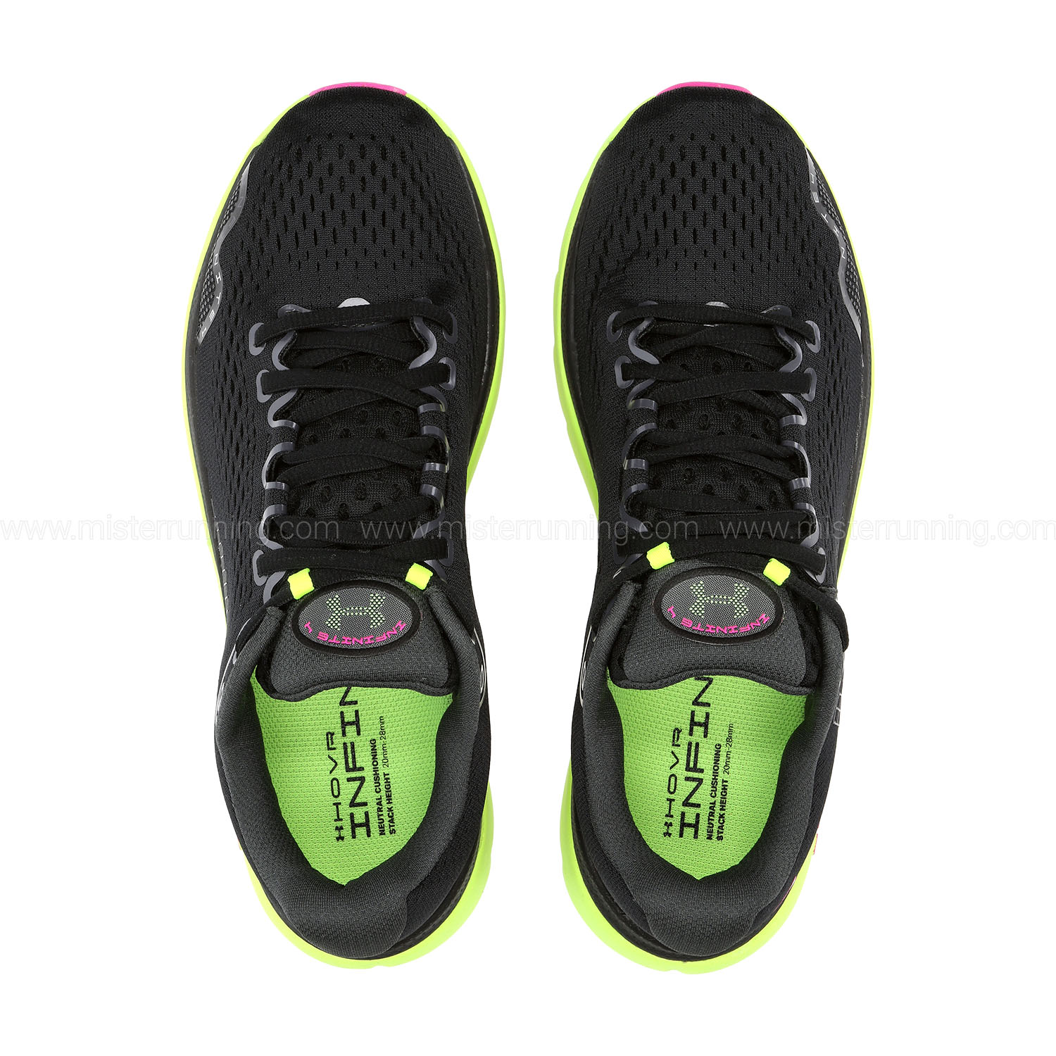 Under Armour HOVR Infinite 4 Black/Lime Surge/Rebel Pink