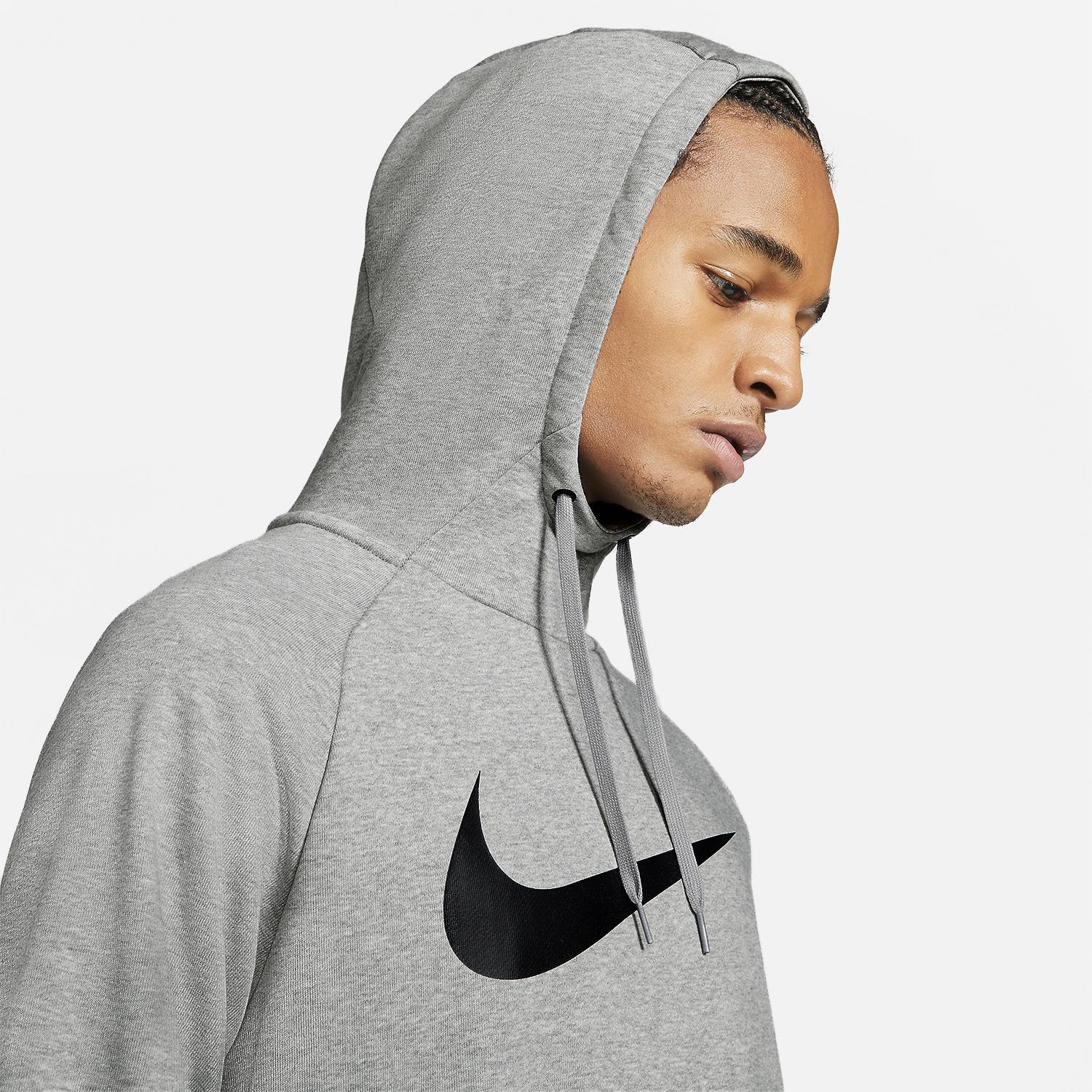 Nike Dri-FIT Swoosh Felpa Dark Grey Heather/Black