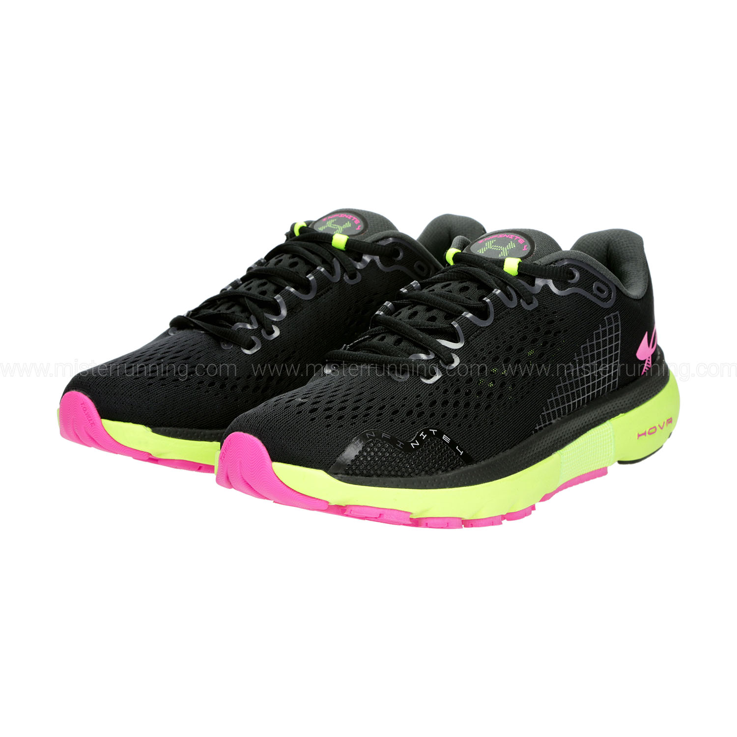 Under Armour HOVR Infinite 4 Black/Lime Surge/Rebel Pink