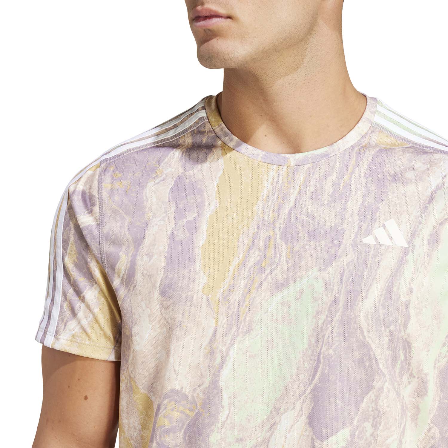 adidas Own The Run HEAT.RDY Maglietta Crystal Sand/Preloved Fig/Semi Green Spark/Oat