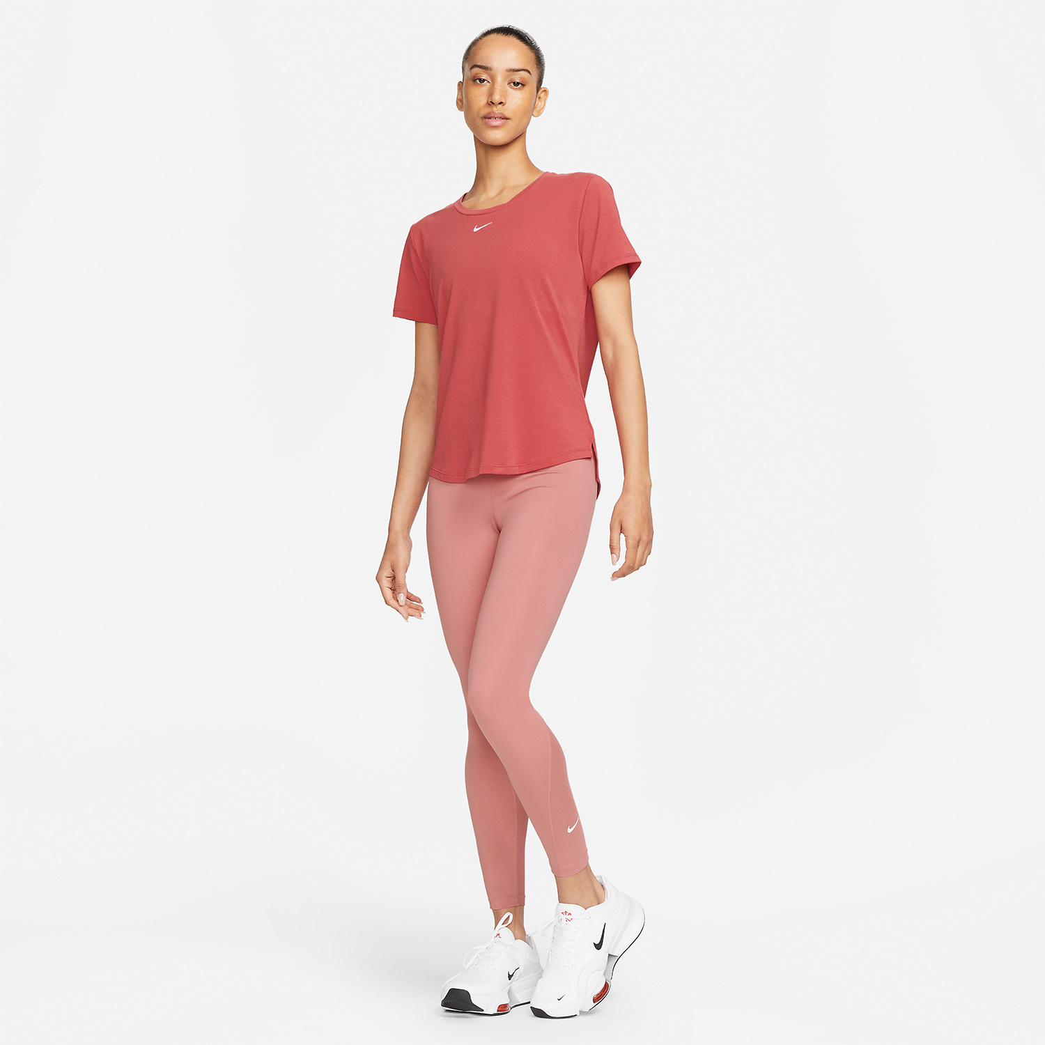 Nike One Mid Rise 7/8 Tights Red Stardust/White