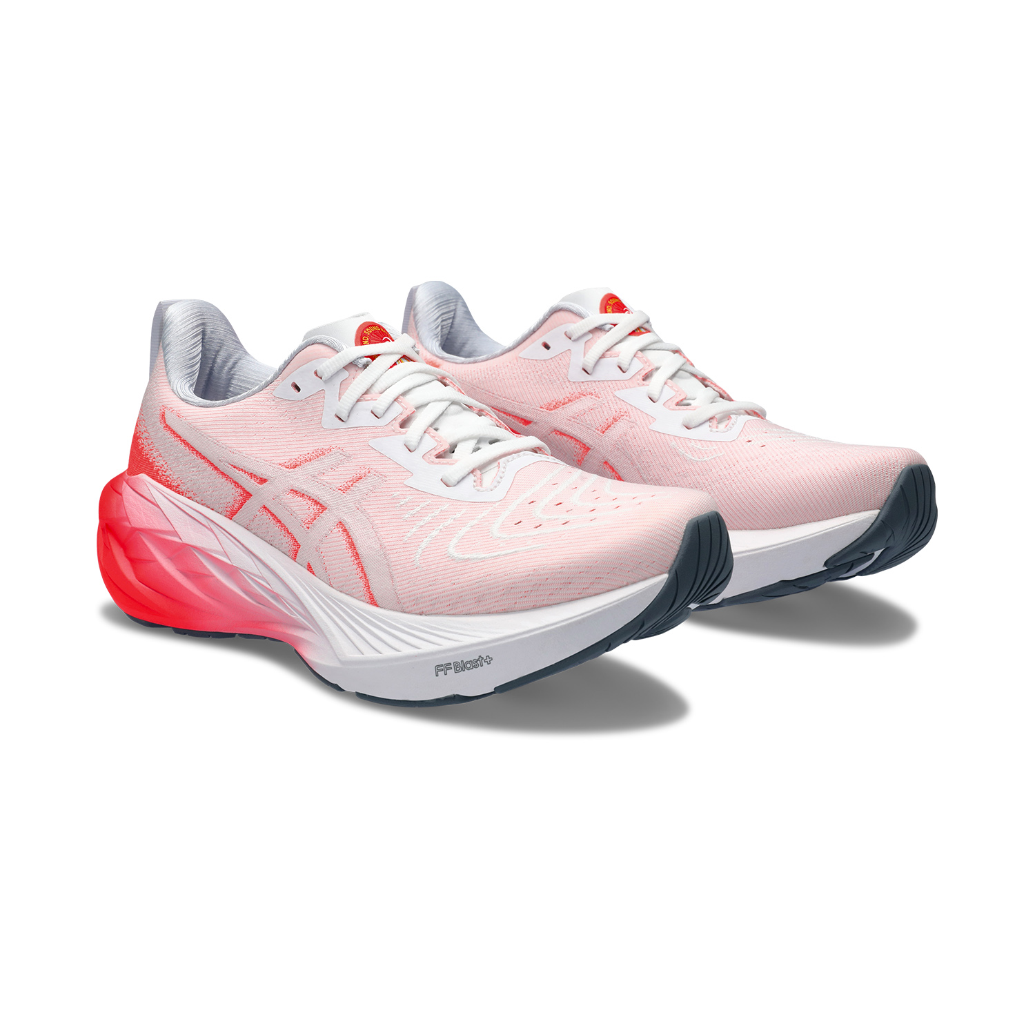 Asics Novablast 4 White/Sunrise Red