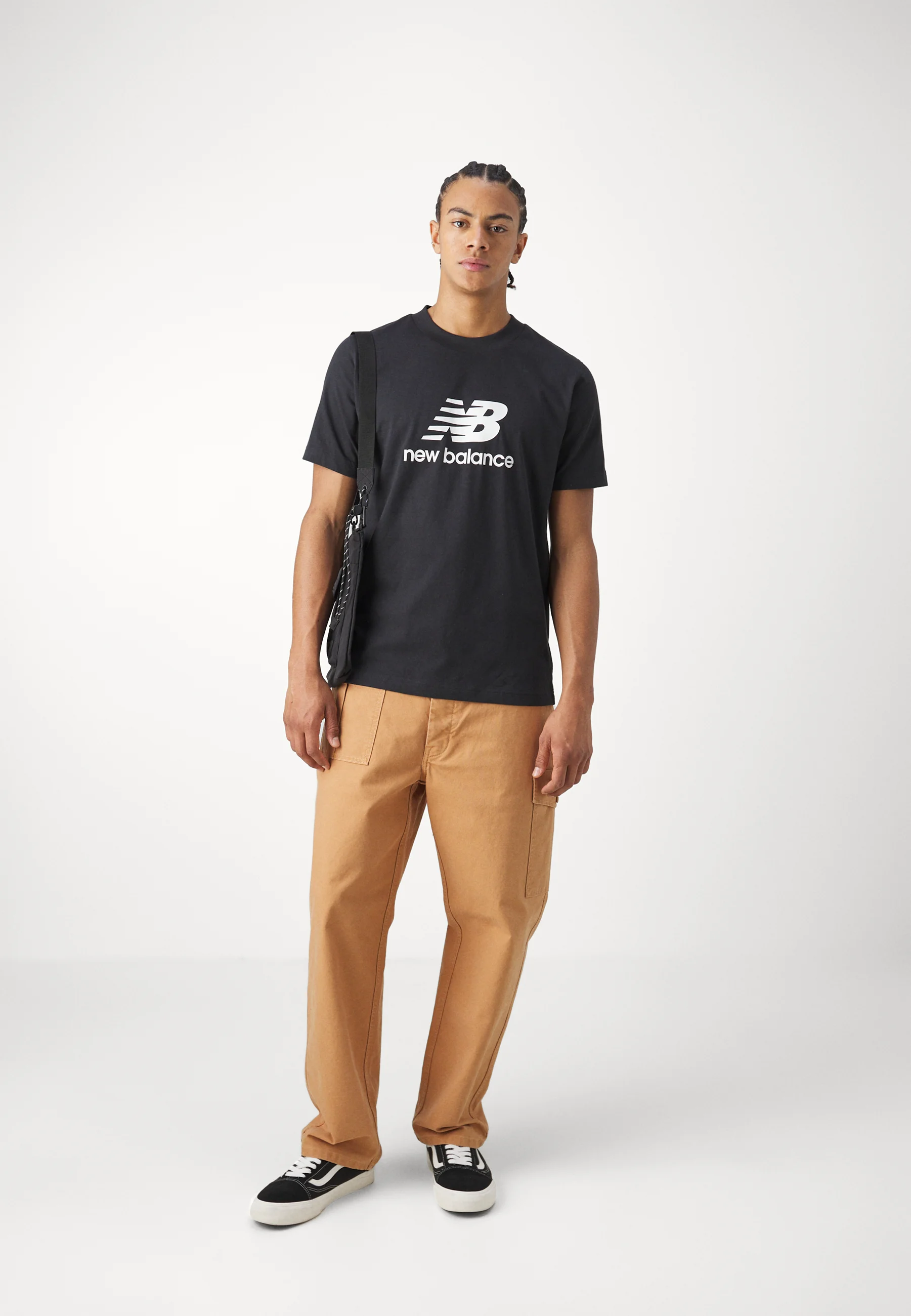 New Balance ESSENTIALS STACKED LOGO - T-shirt con stampa