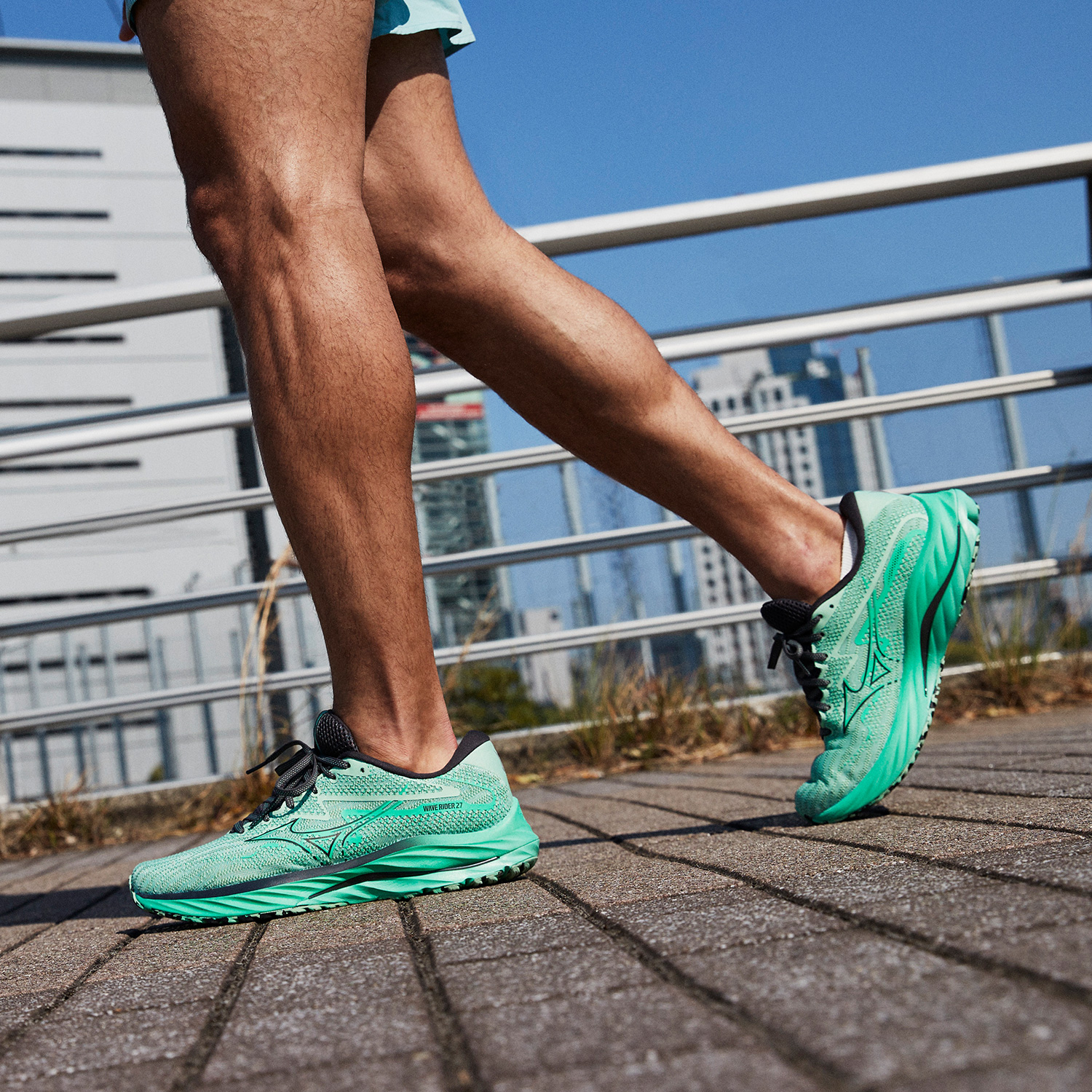 Mizuno Wave Rider 27 Grayed Jade/Black Oyster/Jade Cream