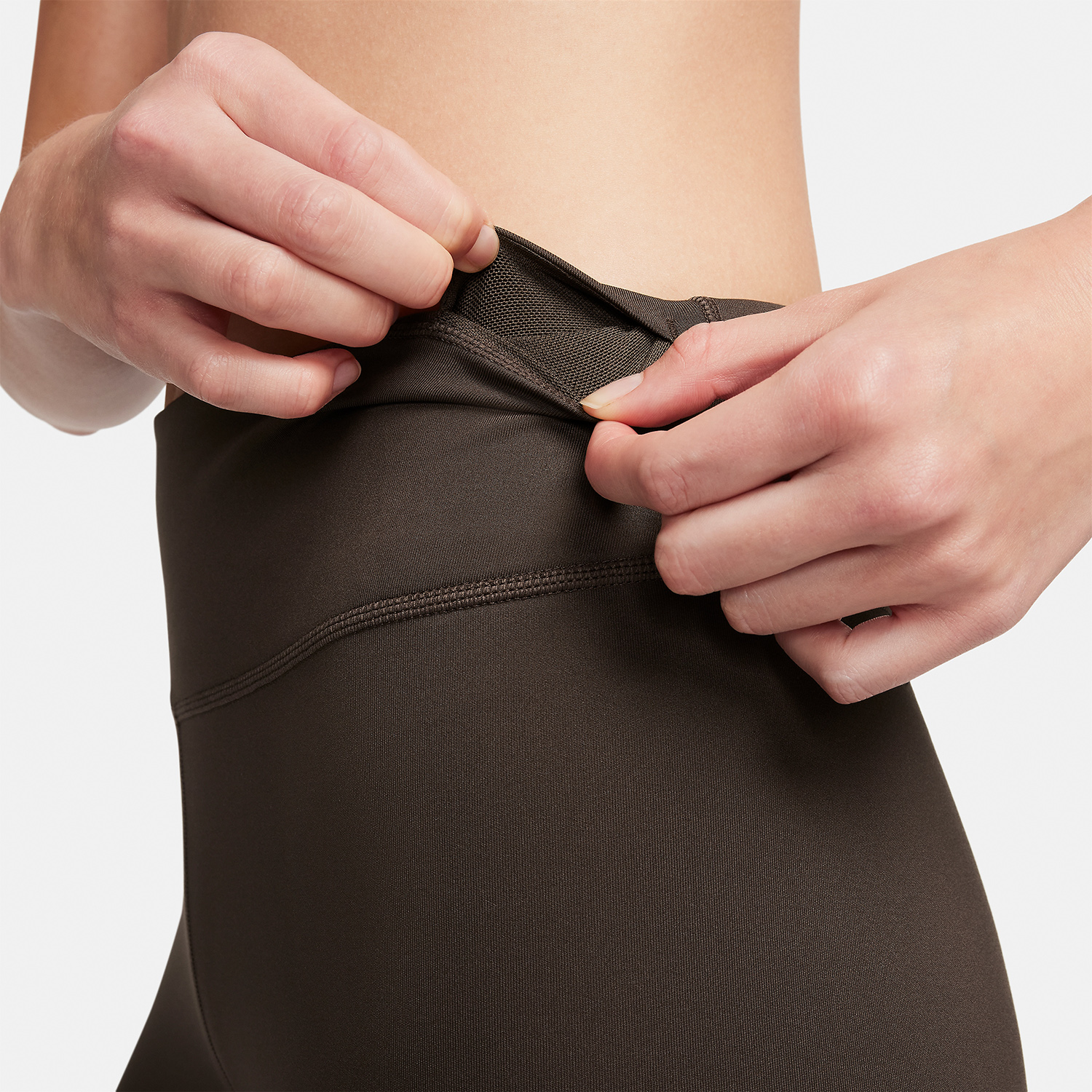 Nike One Mid Rise 7/8 Tights Baroque Brown/White