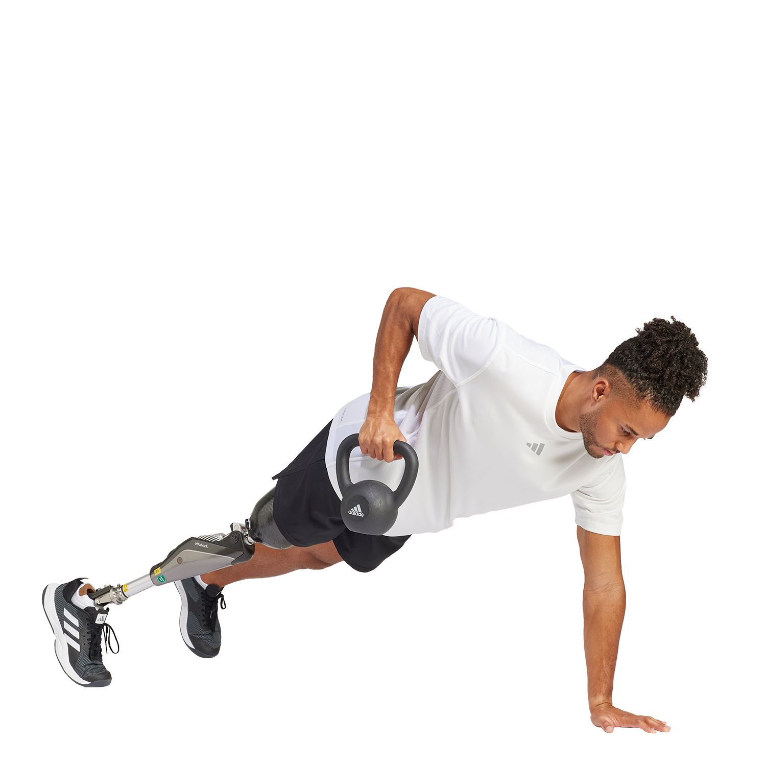 adidas HIIT 3 Stripes Maglietta White